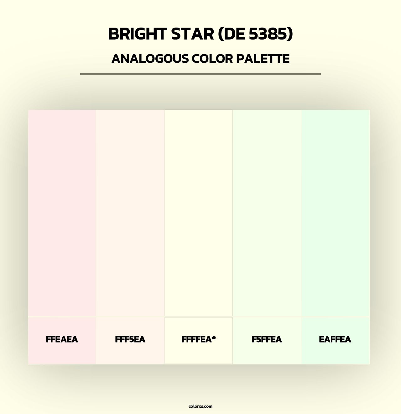 Bright Star (DE 5385) - Analogous Color Palette