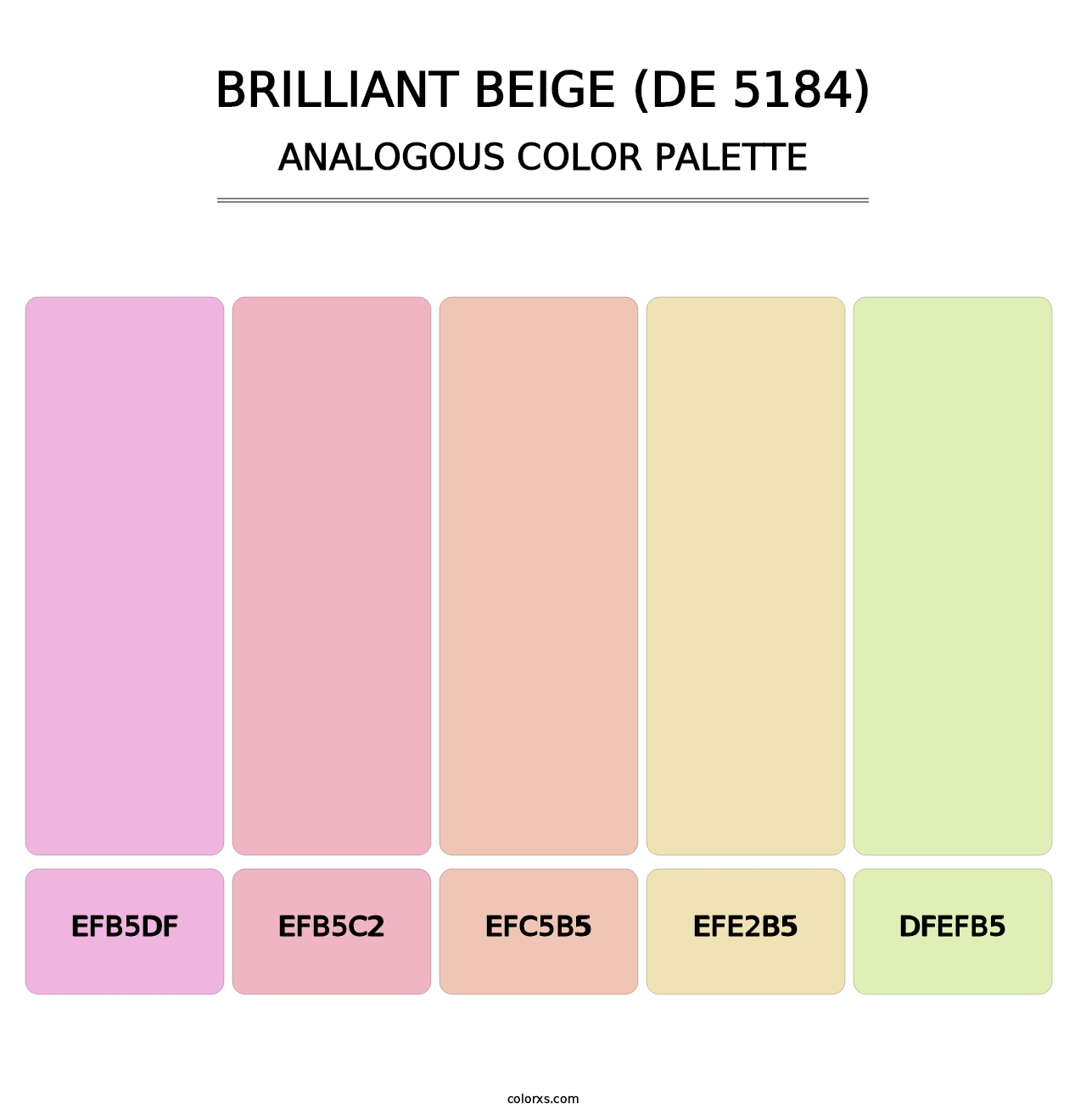 Brilliant Beige (DE 5184) - Analogous Color Palette