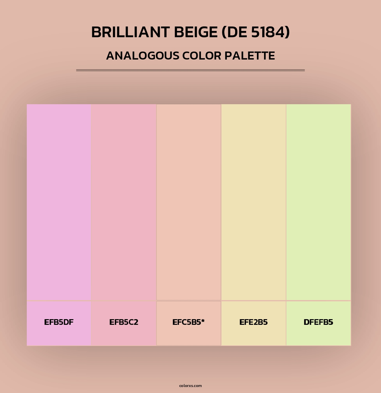 Brilliant Beige (DE 5184) - Analogous Color Palette