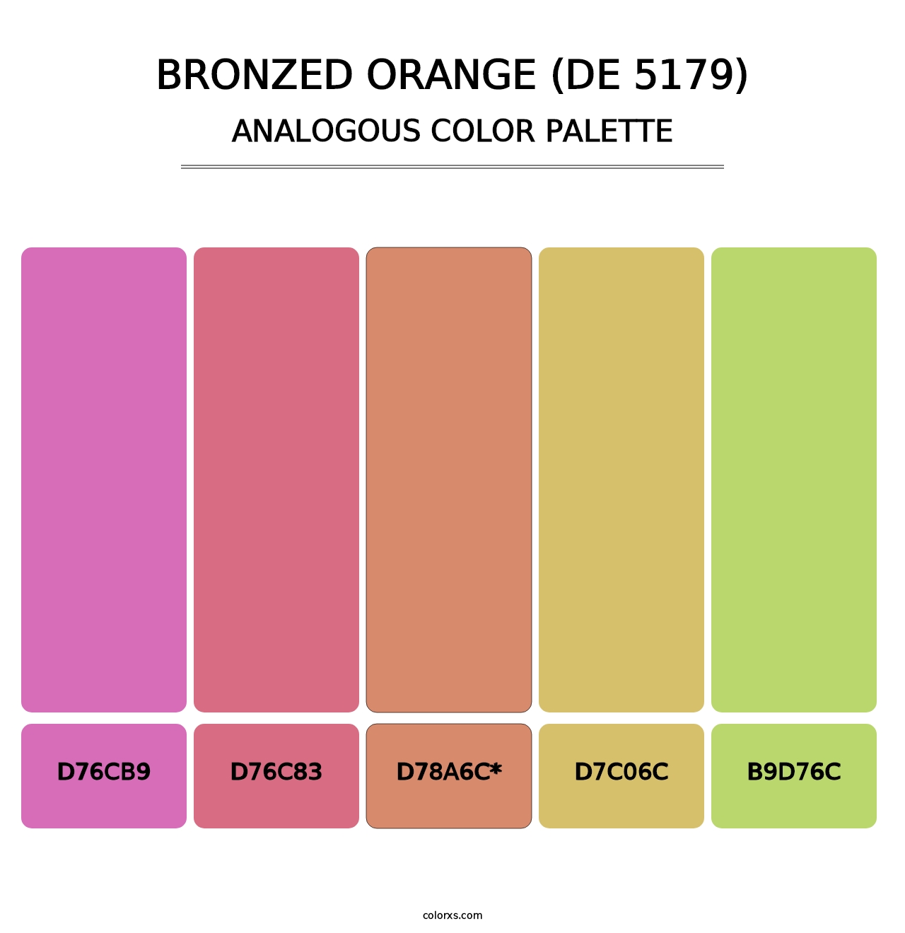 Bronzed Orange (DE 5179) - Analogous Color Palette