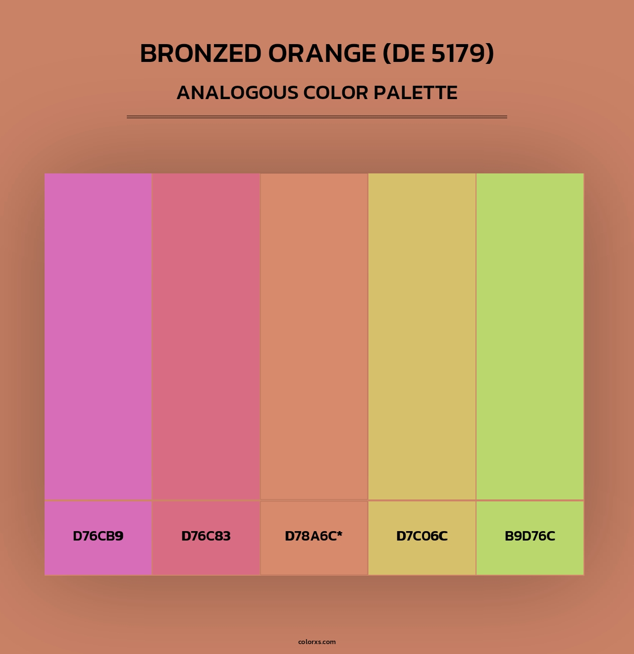 Bronzed Orange (DE 5179) - Analogous Color Palette