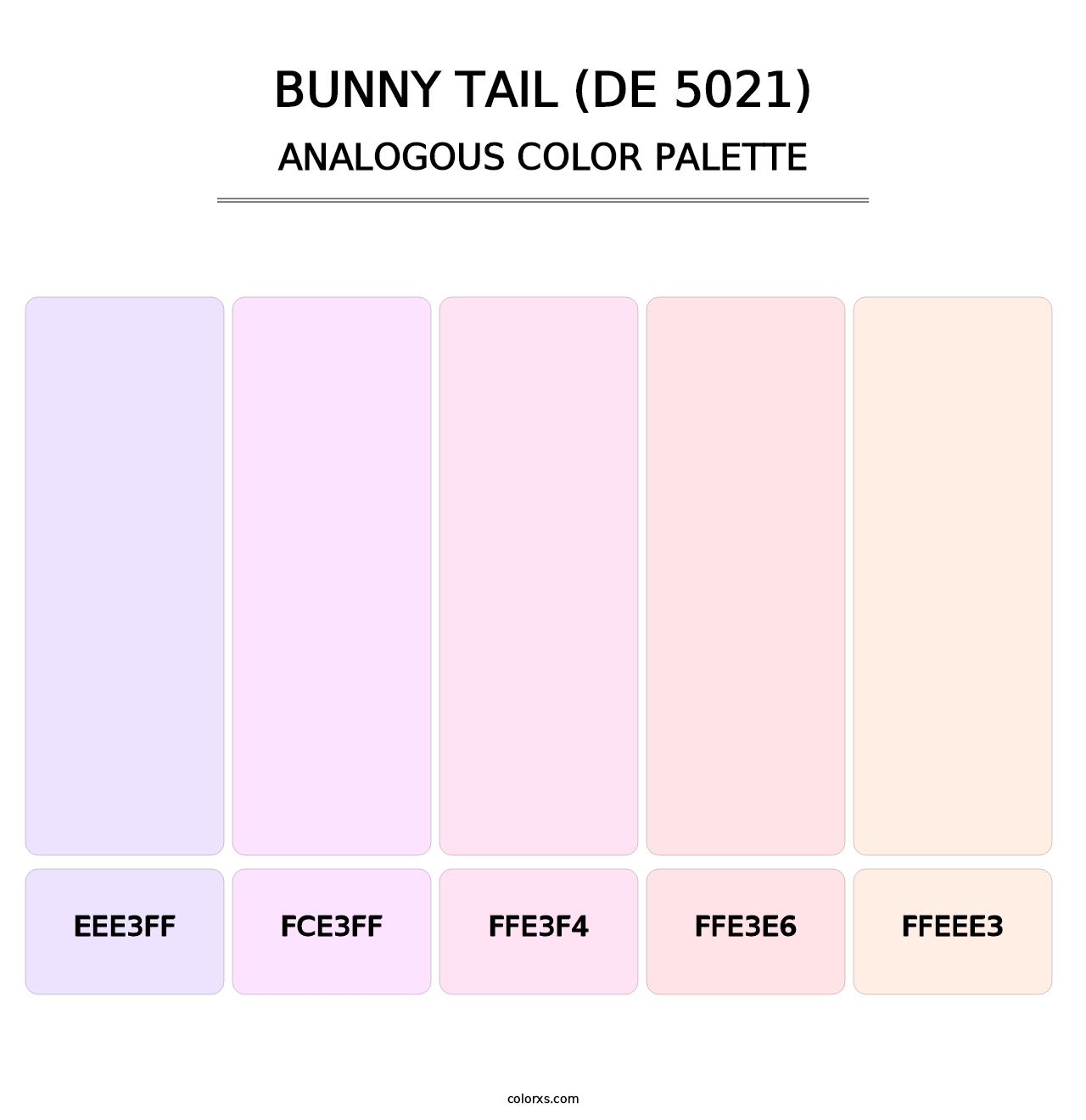 Bunny Tail (DE 5021) - Analogous Color Palette