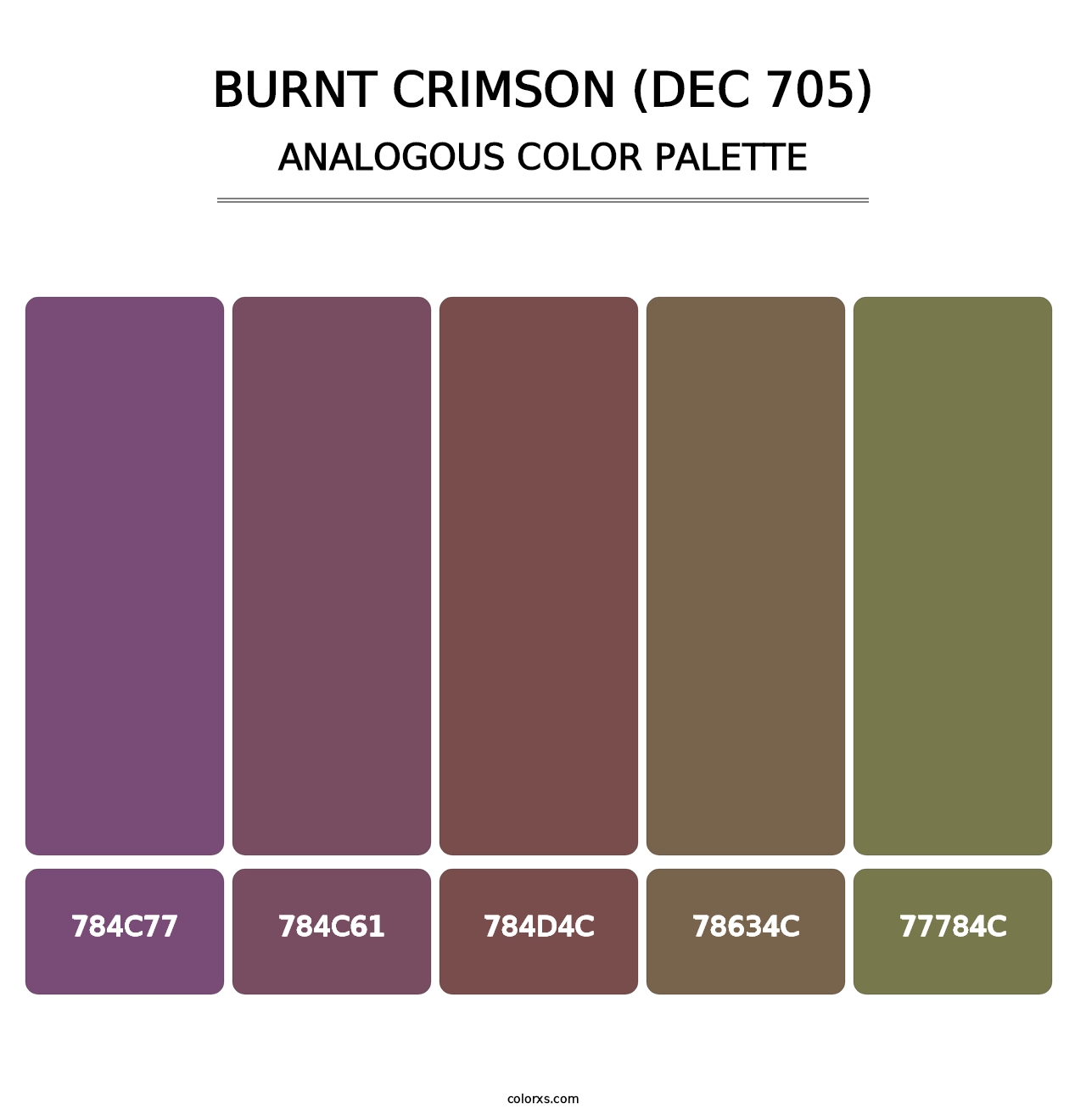 Burnt Crimson (DEC 705) - Analogous Color Palette