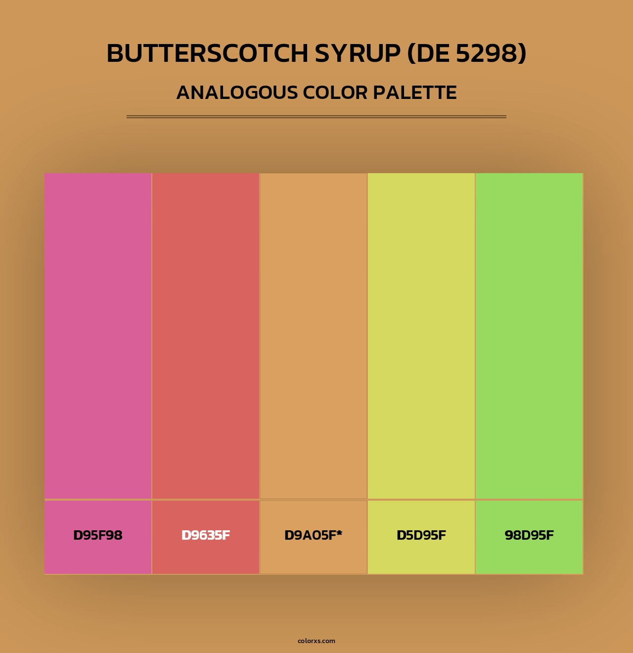 Butterscotch Syrup (DE 5298) - Analogous Color Palette