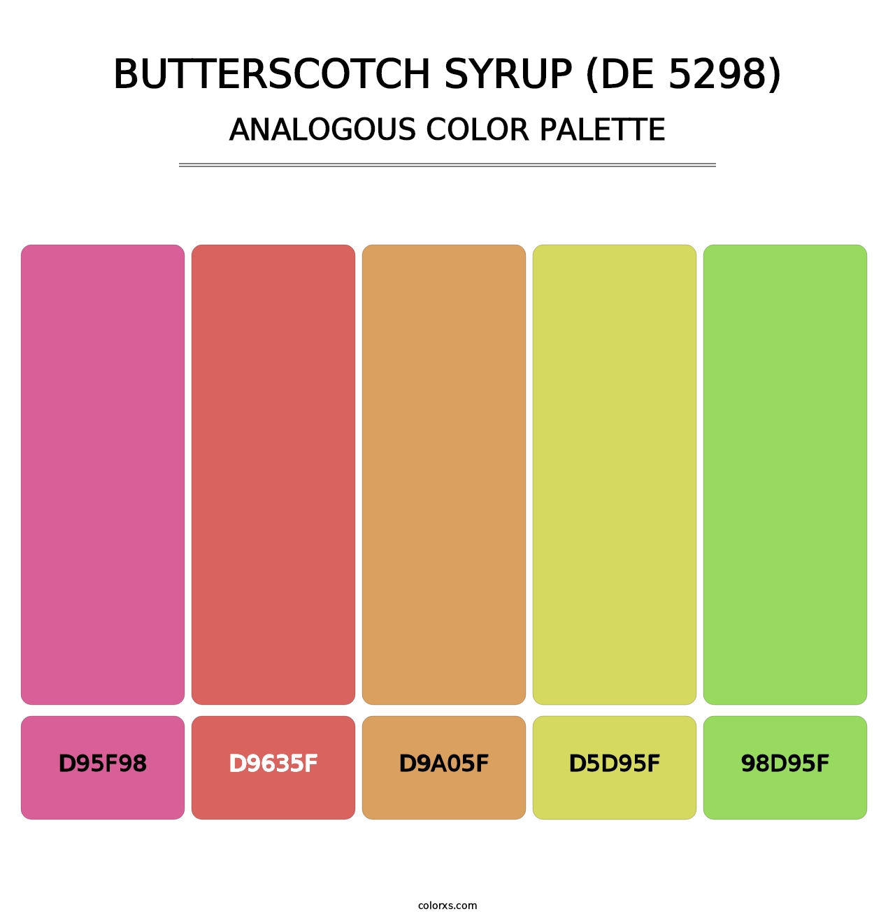 Butterscotch Syrup (DE 5298) - Analogous Color Palette