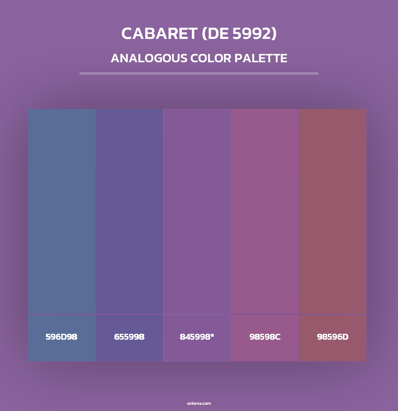 Cabaret (DE 5992) - Analogous Color Palette