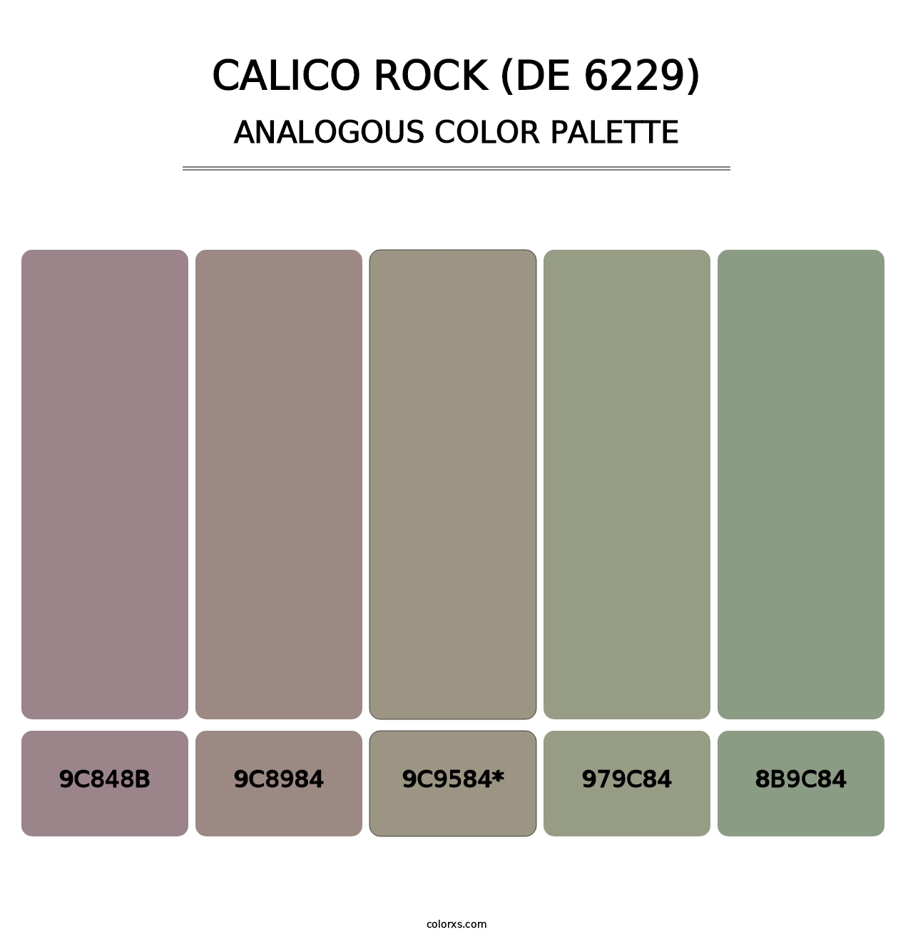 Calico Rock (DE 6229) - Analogous Color Palette