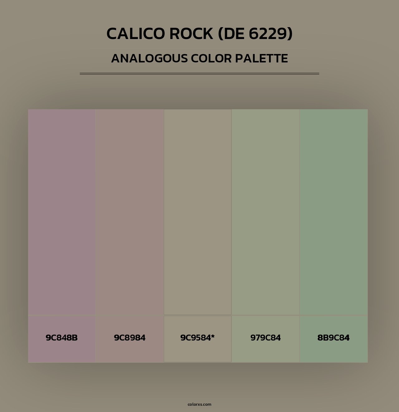 Calico Rock (DE 6229) - Analogous Color Palette