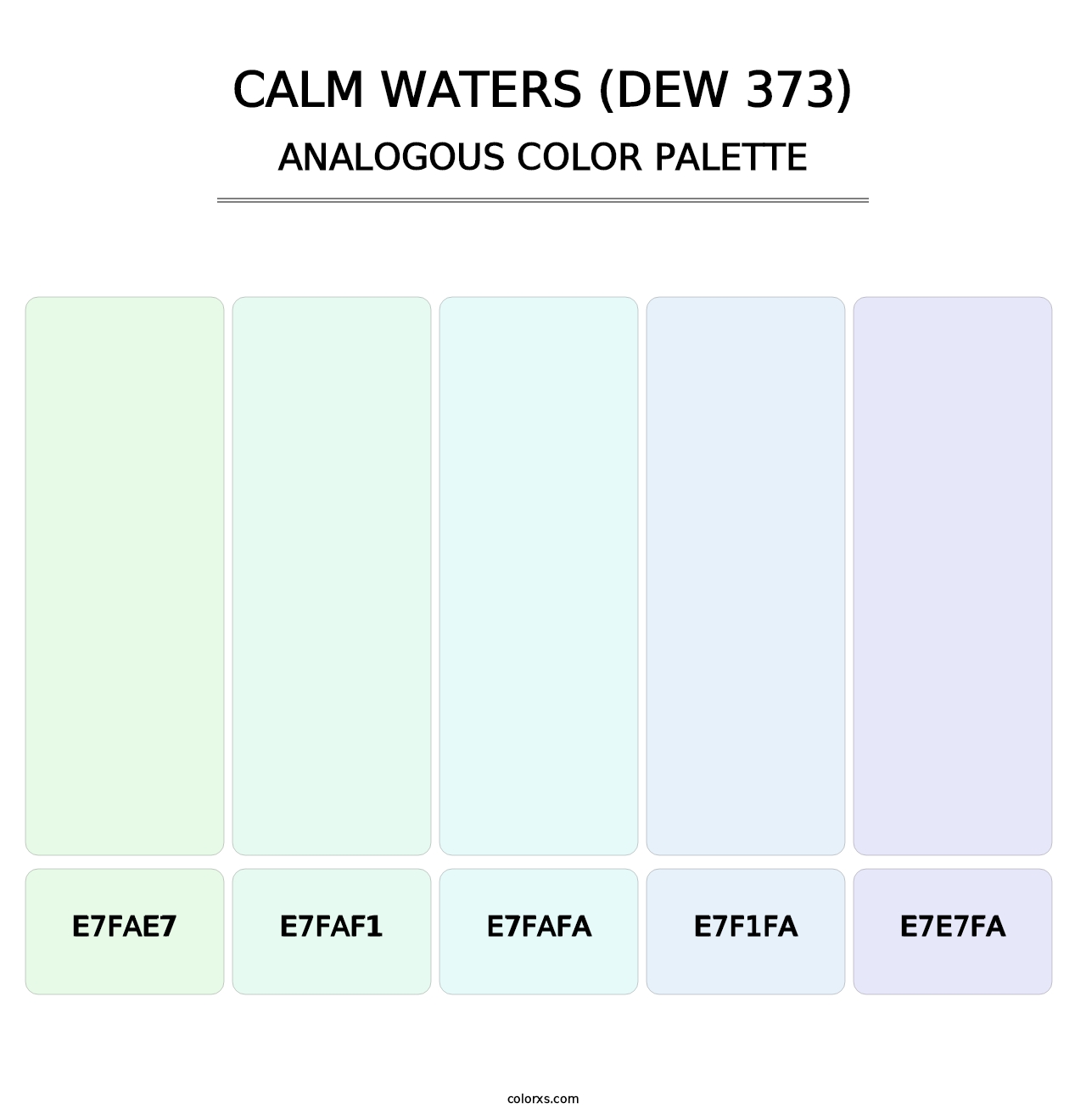 Calm Waters (DEW 373) - Analogous Color Palette