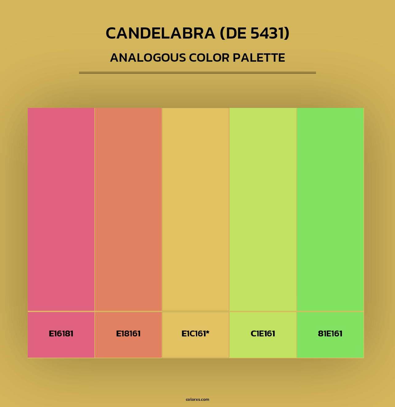 Candelabra (DE 5431) - Analogous Color Palette