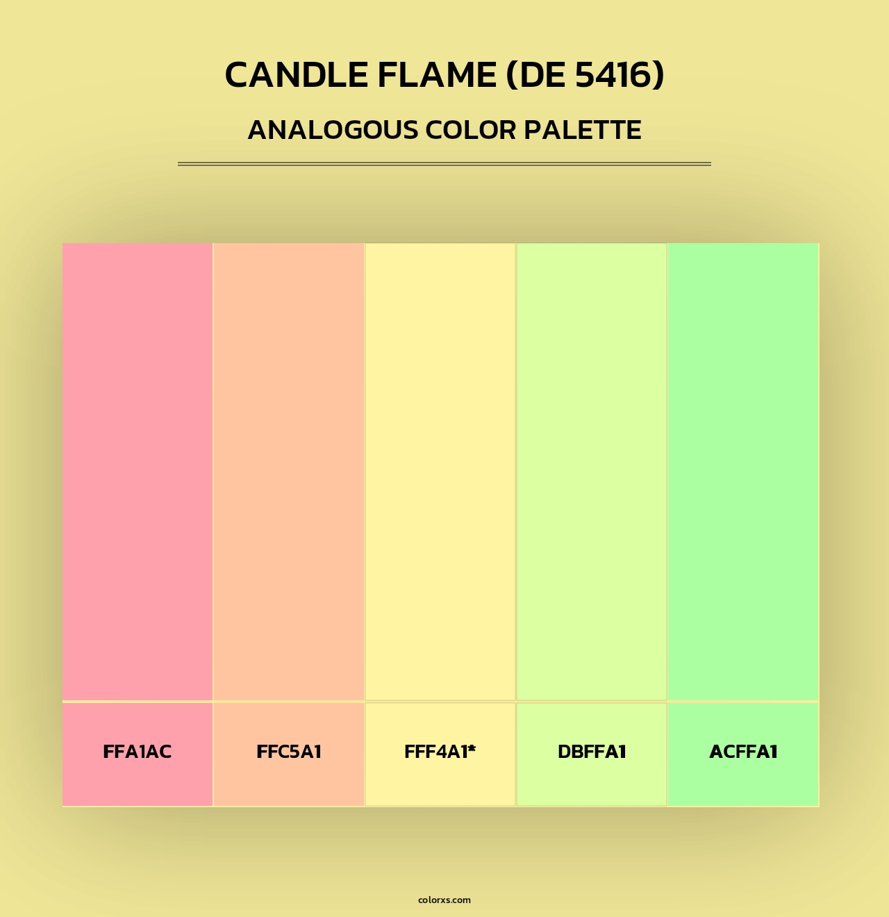 Candle Flame (DE 5416) - Analogous Color Palette
