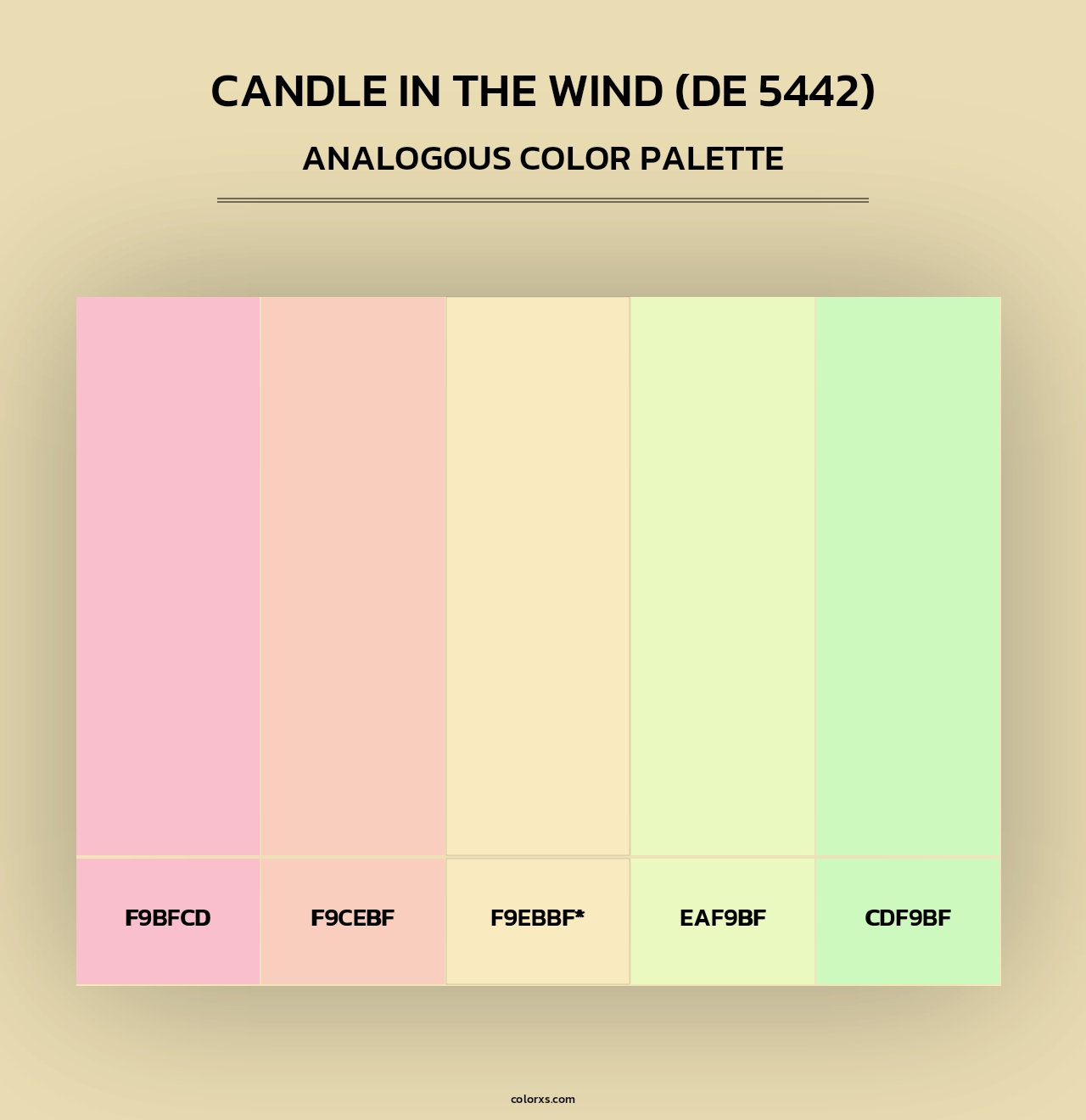Candle in the Wind (DE 5442) - Analogous Color Palette