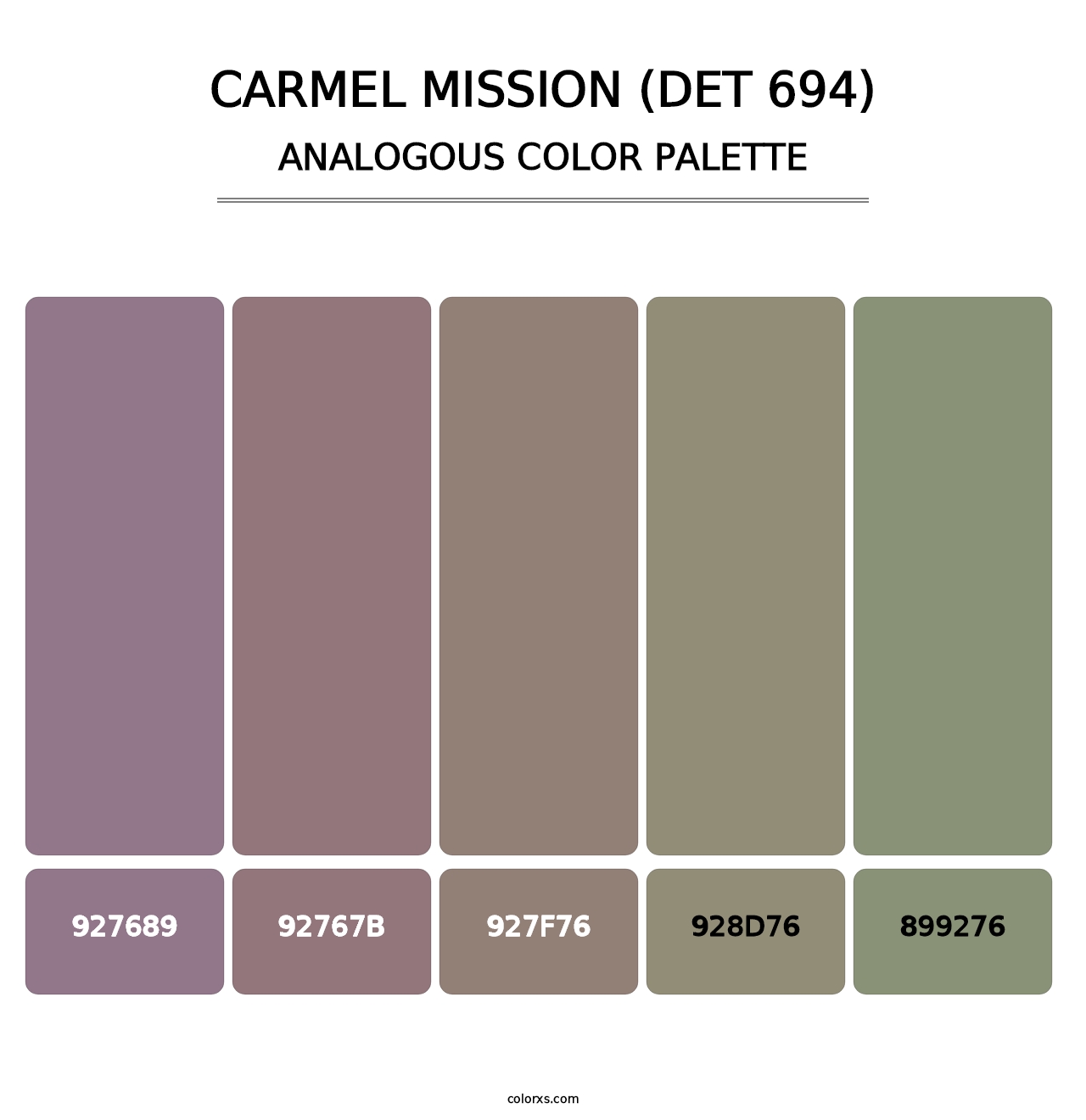 Carmel Mission (DET 694) - Analogous Color Palette