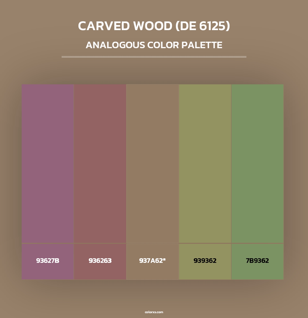 Carved Wood (DE 6125) - Analogous Color Palette