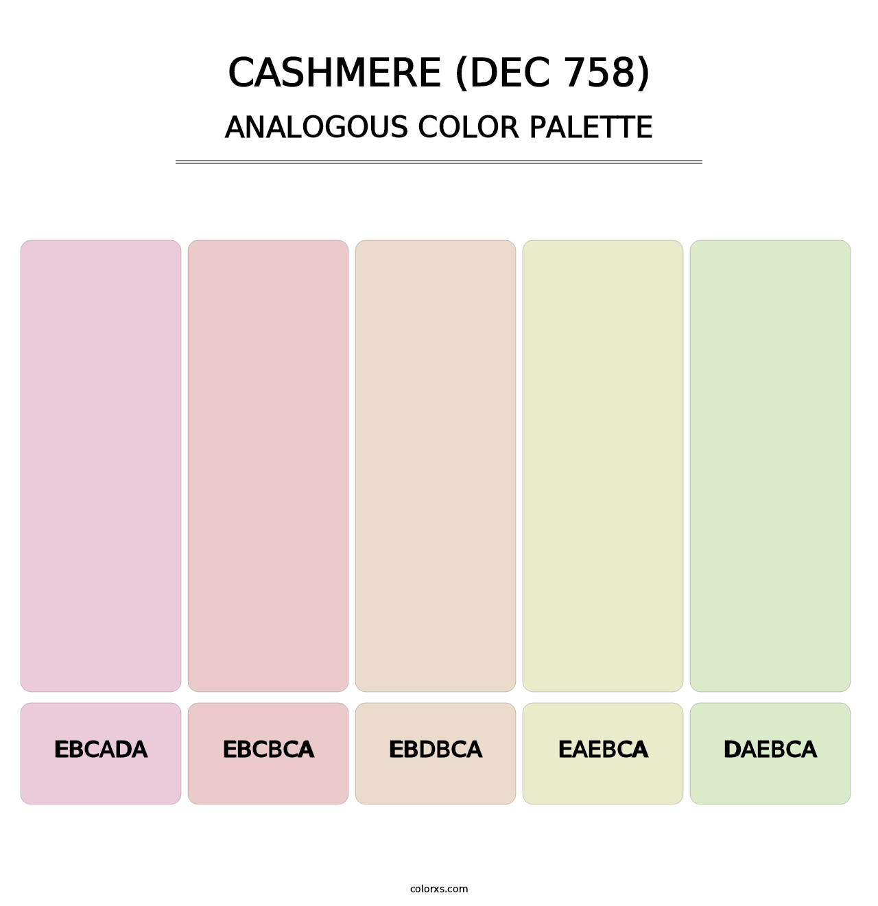 Cashmere (DEC 758) - Analogous Color Palette