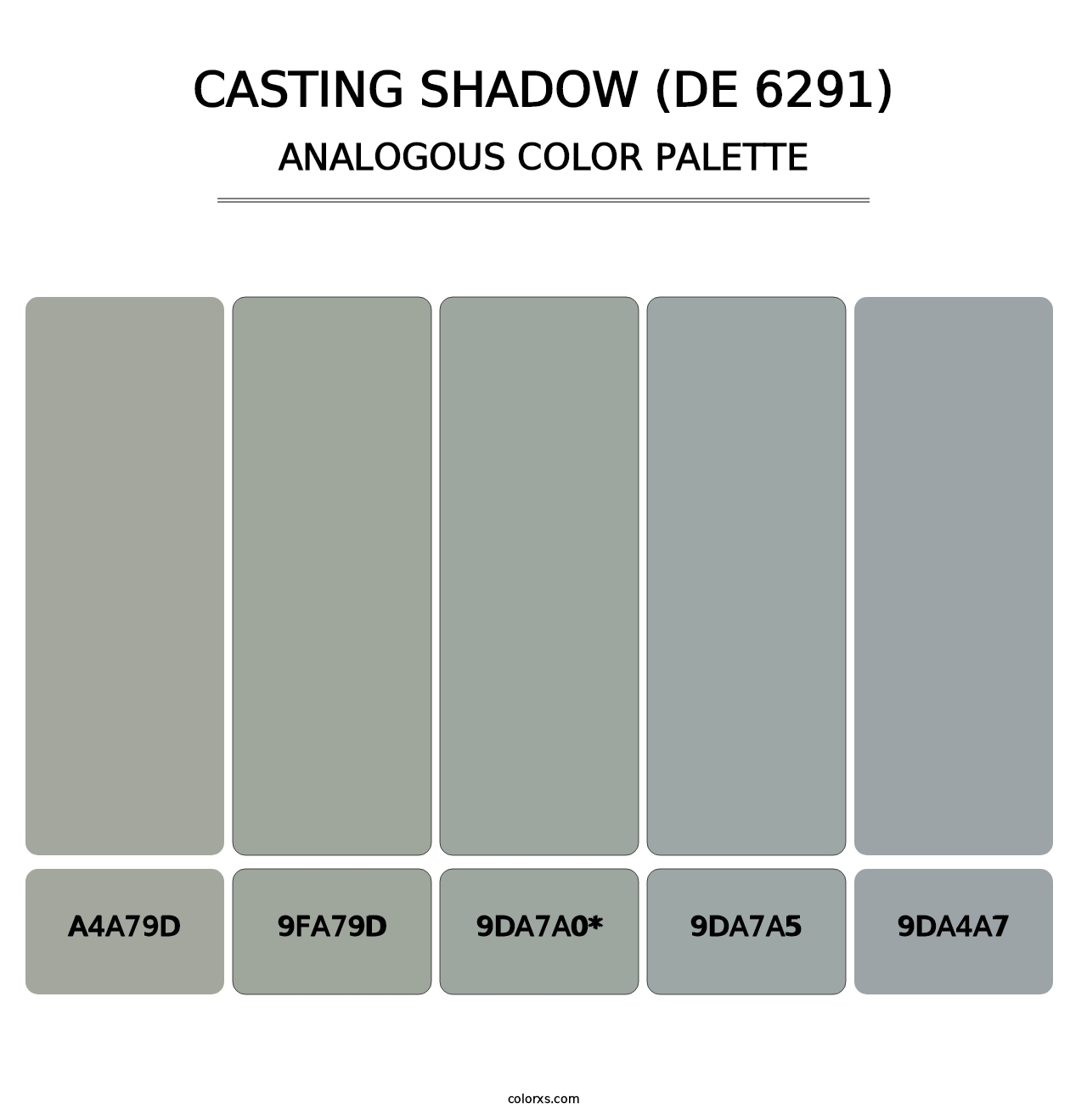 Casting Shadow (DE 6291) - Analogous Color Palette