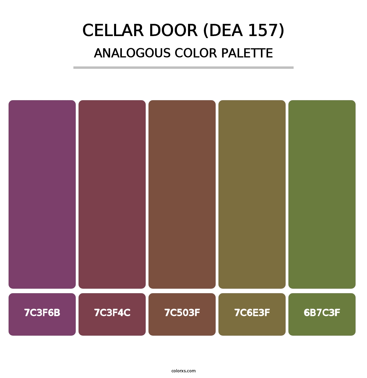Cellar Door (DEA 157) - Analogous Color Palette