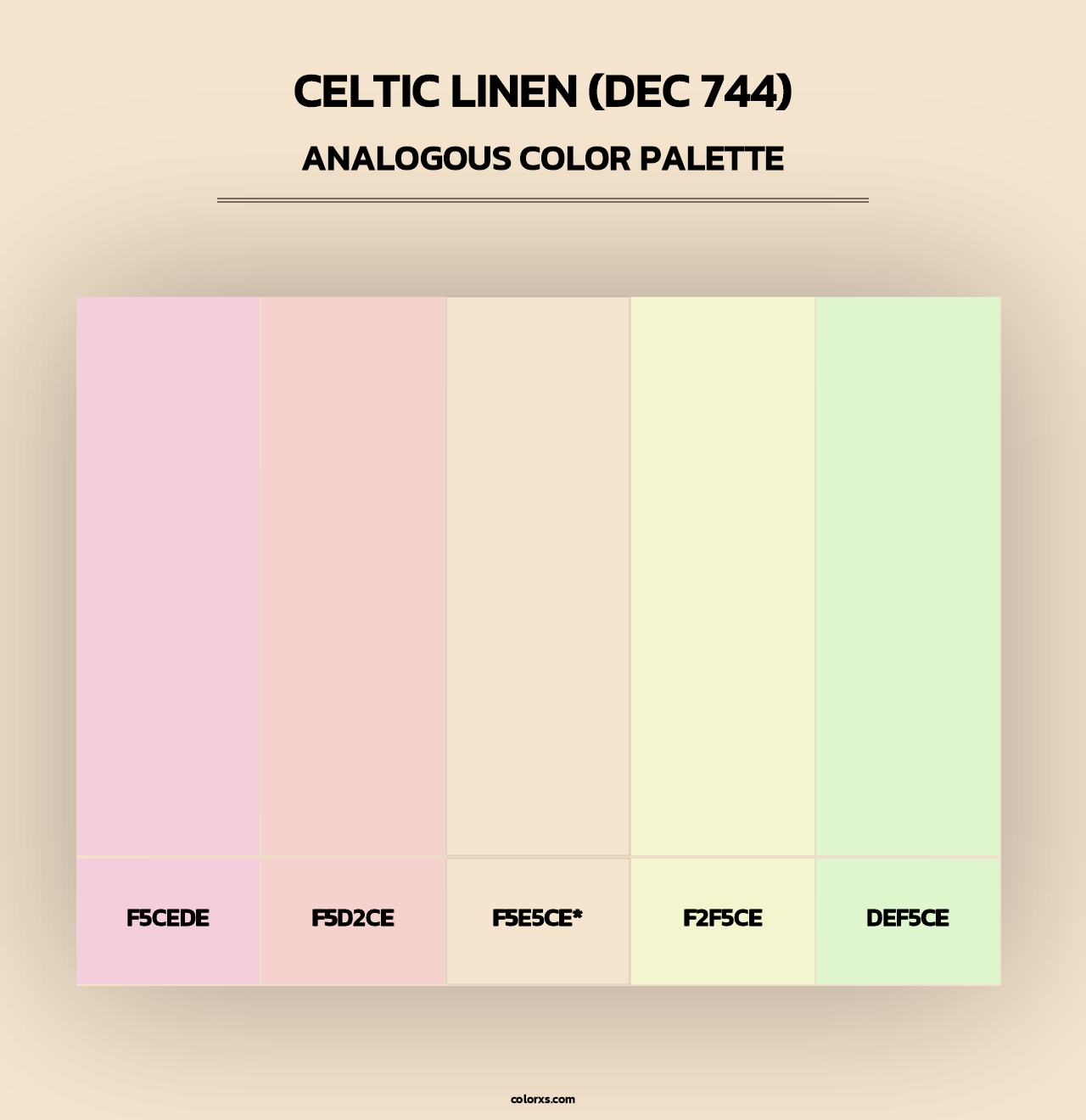 Celtic Linen (DEC 744) - Analogous Color Palette