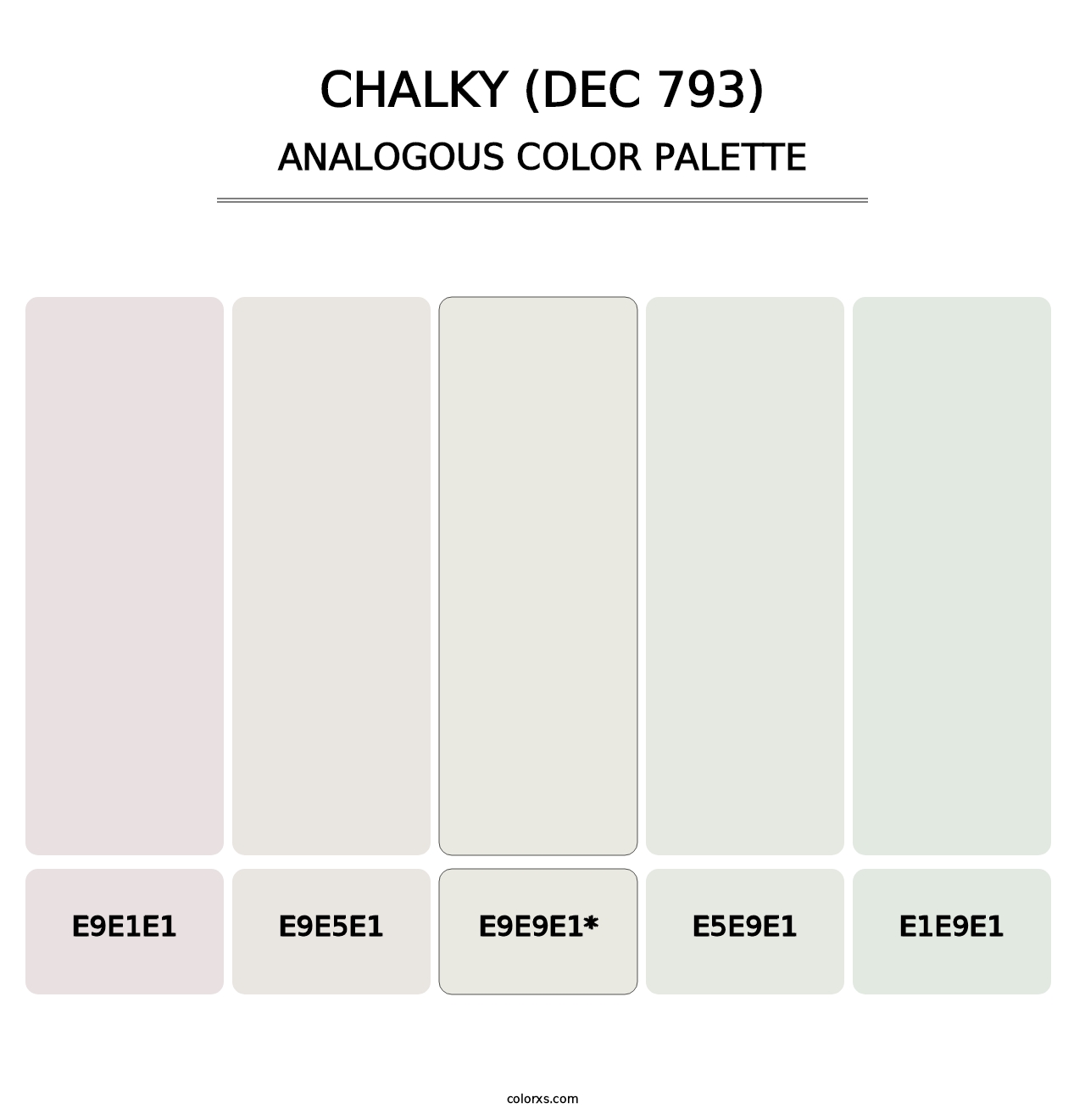 Chalky (DEC 793) - Analogous Color Palette