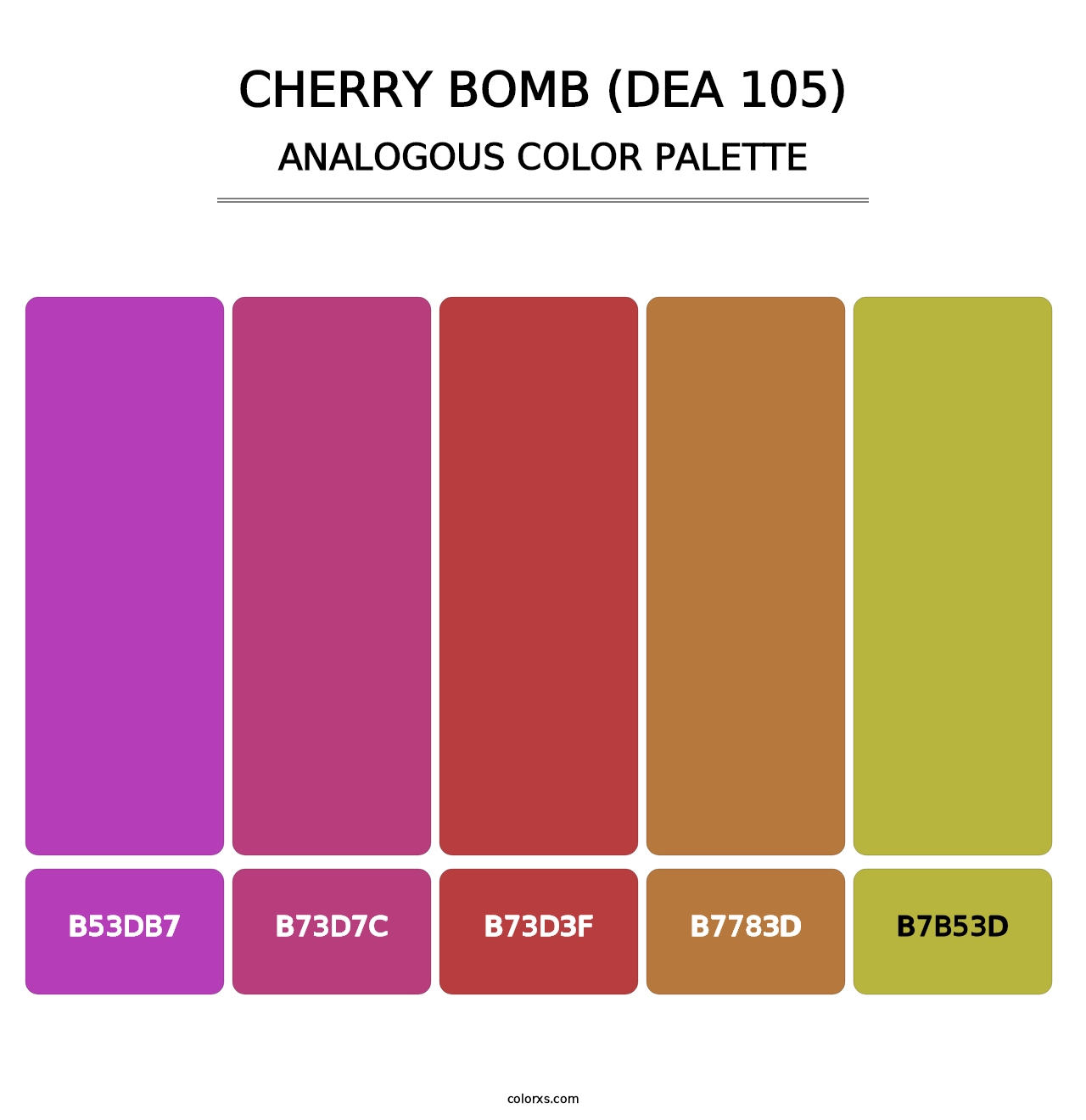 Cherry Bomb (DEA 105) - Analogous Color Palette