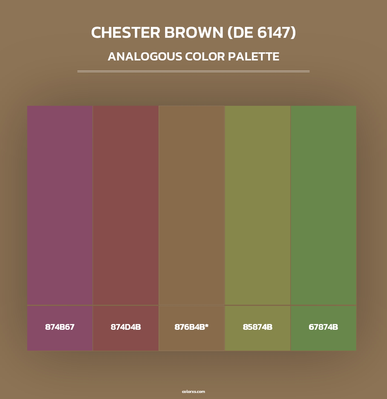 Chester Brown (DE 6147) - Analogous Color Palette