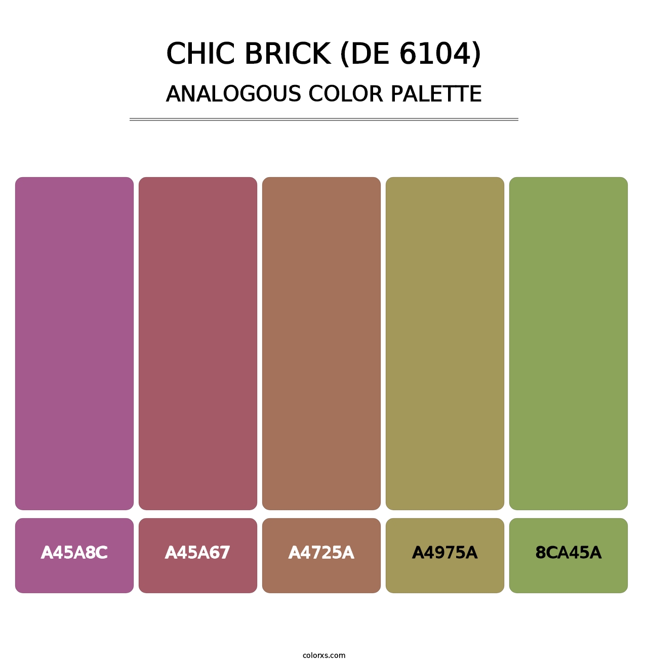 Chic Brick (DE 6104) - Analogous Color Palette