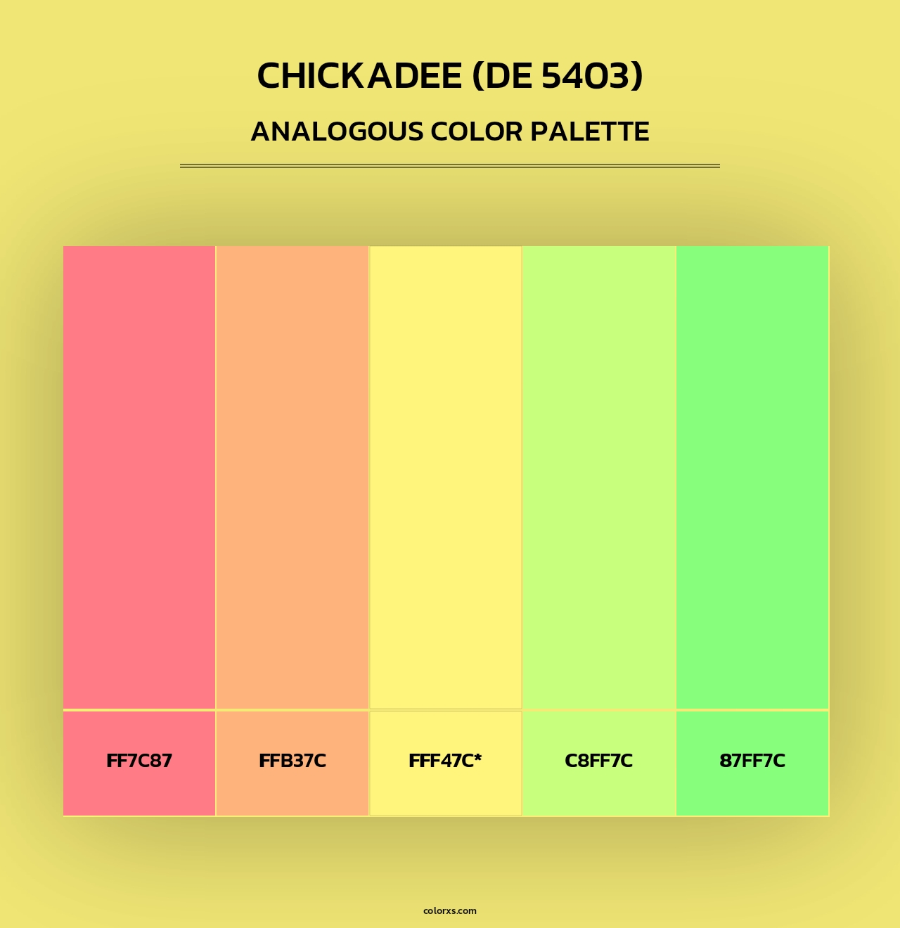 Chickadee (DE 5403) - Analogous Color Palette