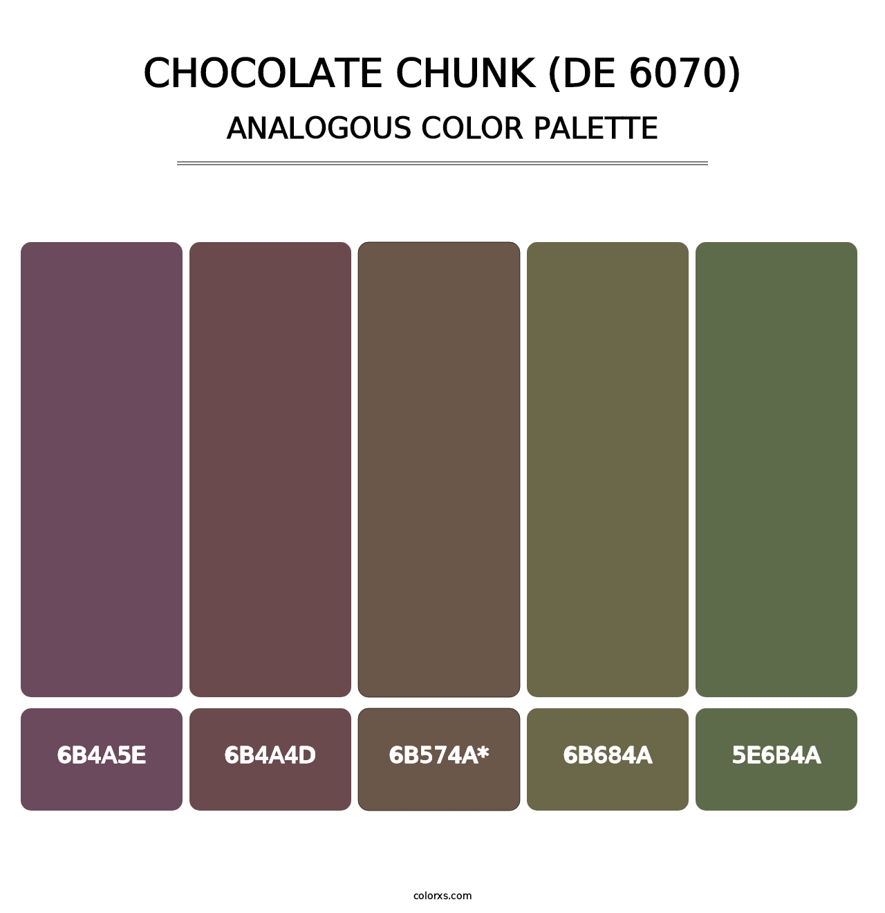 Chocolate Chunk (DE 6070) - Analogous Color Palette