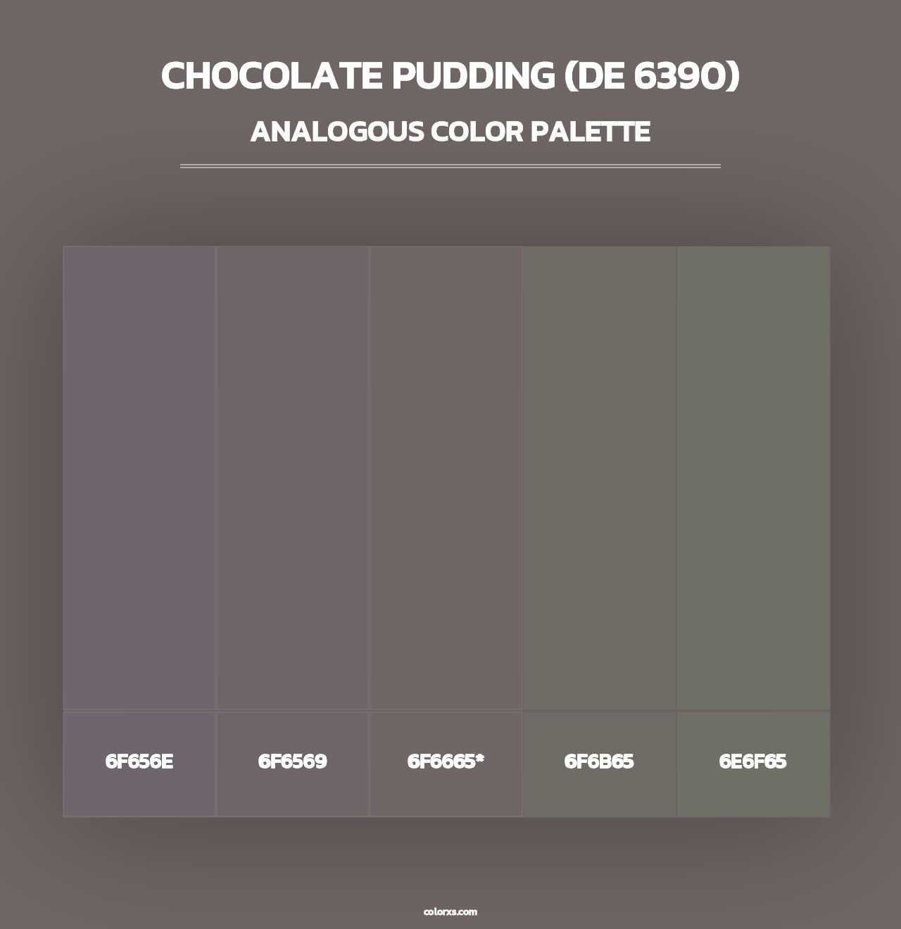 Chocolate Pudding (DE 6390) - Analogous Color Palette
