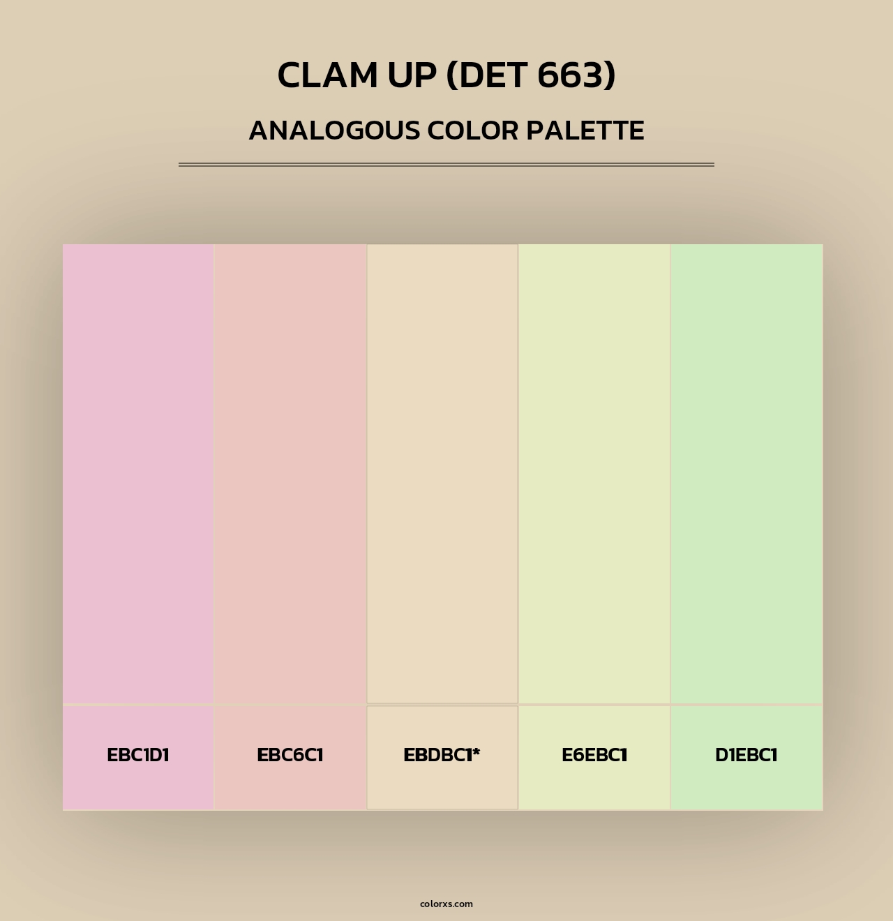 Clam Up (DET 663) - Analogous Color Palette