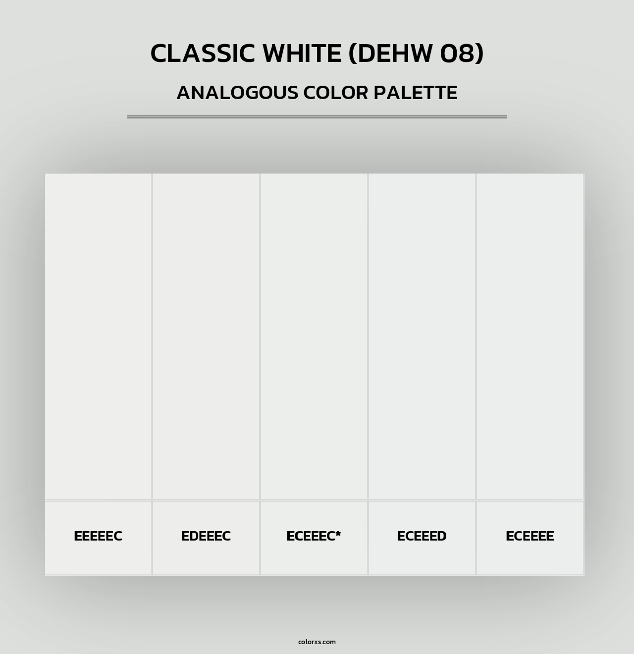 Classic White (DEHW 08) - Analogous Color Palette
