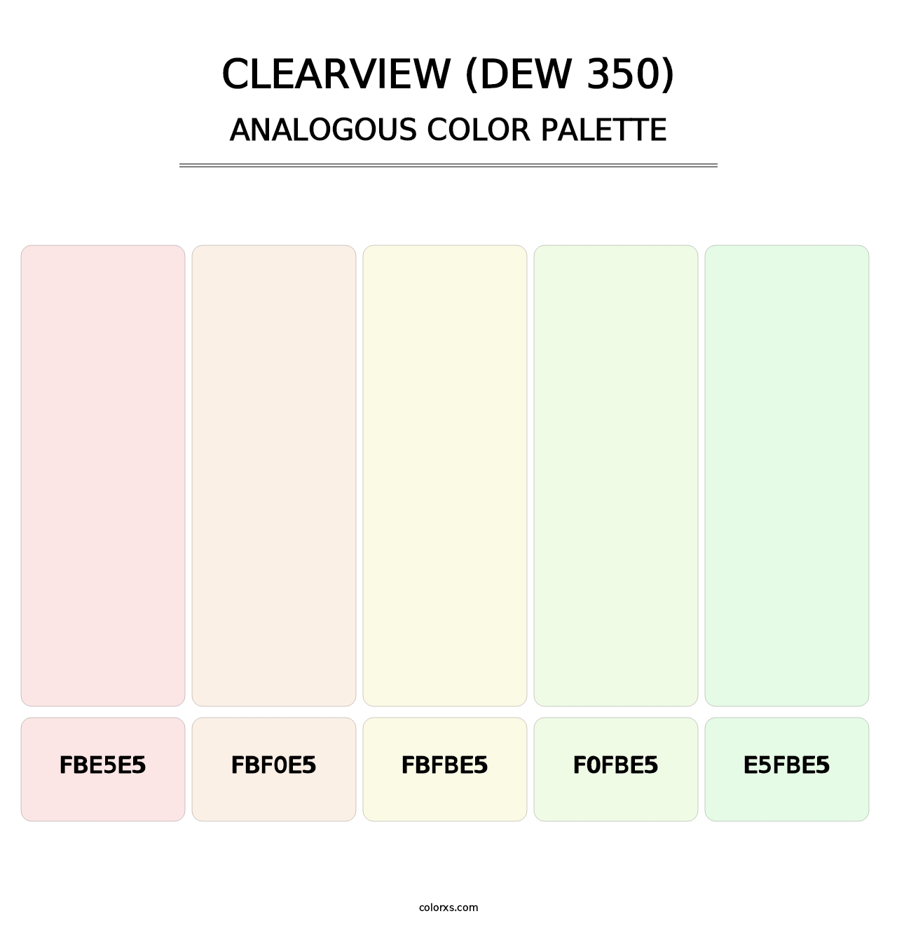 Clearview (DEW 350) - Analogous Color Palette