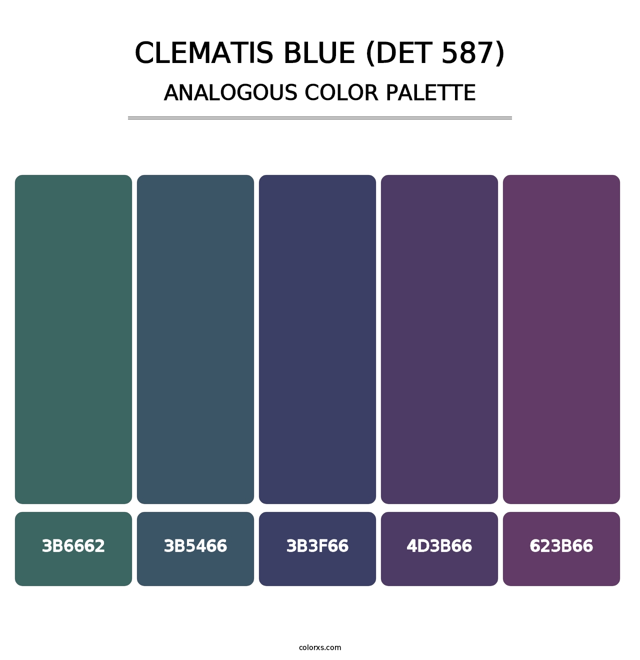 Clematis Blue (DET 587) - Analogous Color Palette