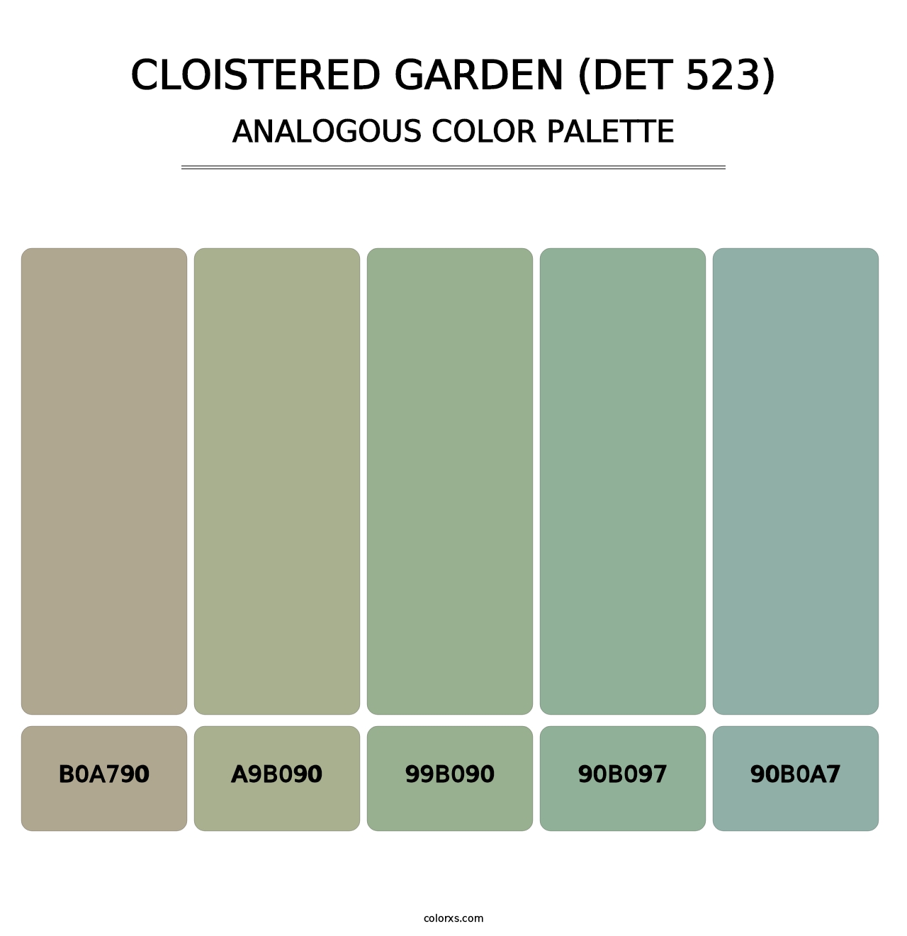 Cloistered Garden (DET 523) - Analogous Color Palette