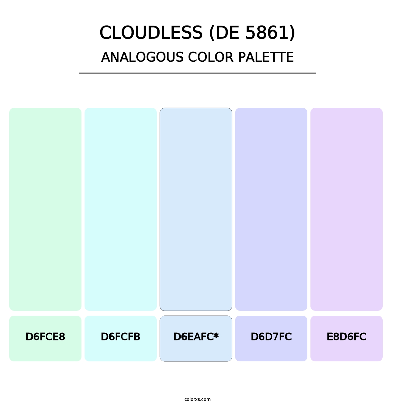 Cloudless (DE 5861) - Analogous Color Palette
