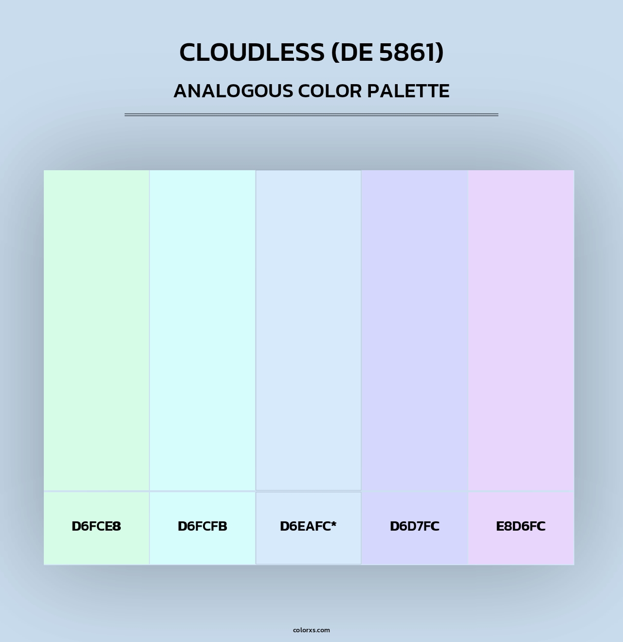 Cloudless (DE 5861) - Analogous Color Palette