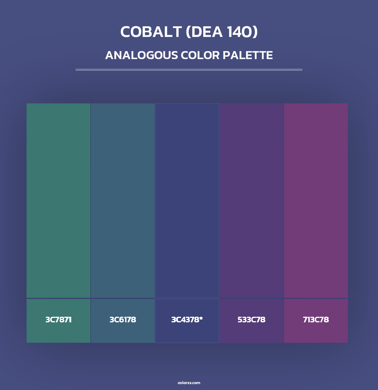Cobalt (DEA 140) - Analogous Color Palette