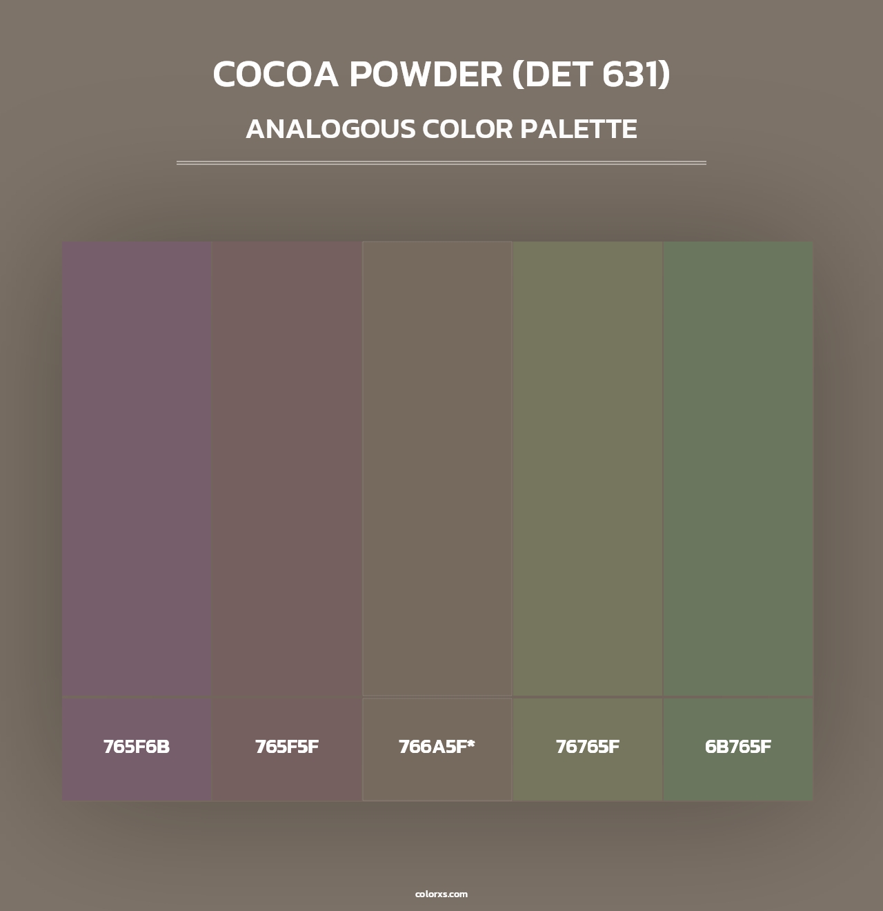 Cocoa Powder (DET 631) - Analogous Color Palette