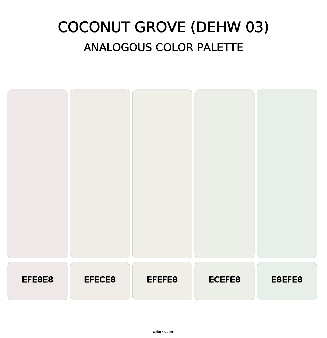 Coconut Grove (DEHW 03) - Analogous Color Palette