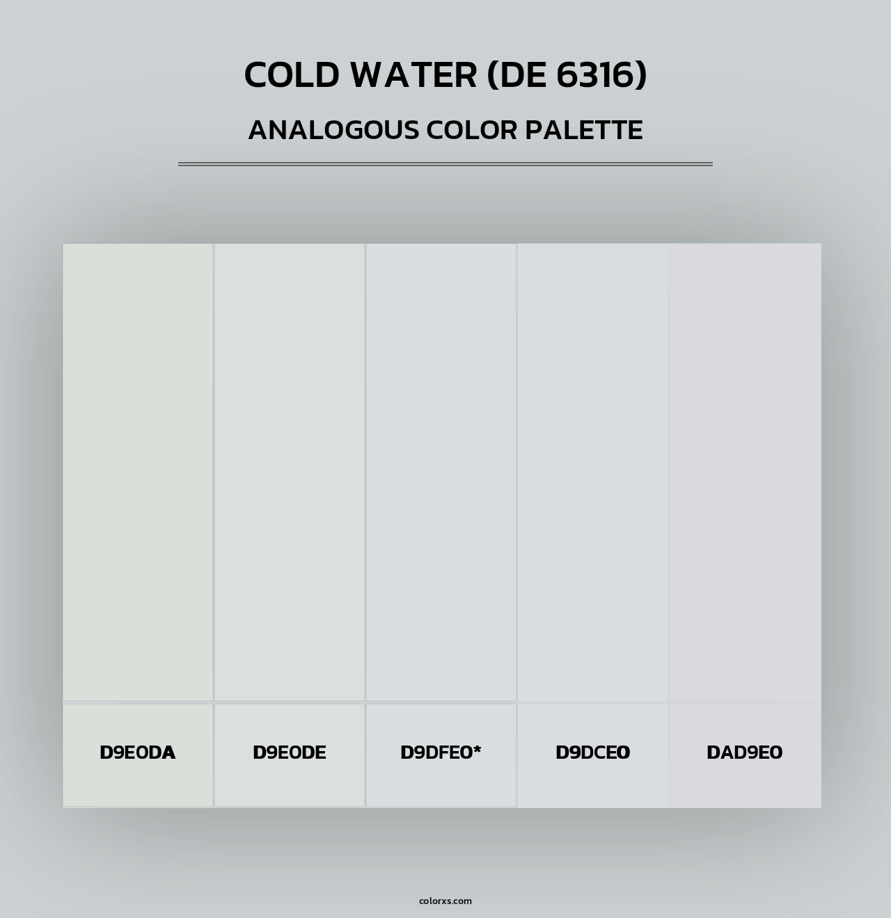Cold Water (DE 6316) - Analogous Color Palette