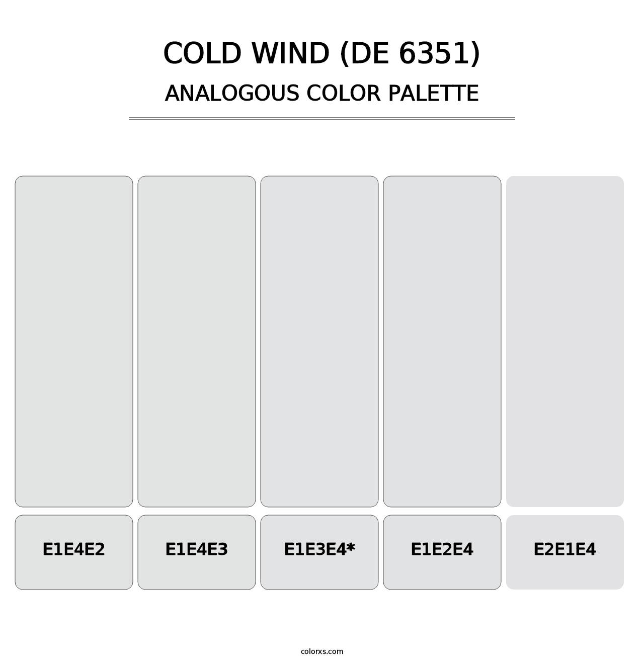 Cold Wind (DE 6351) - Analogous Color Palette