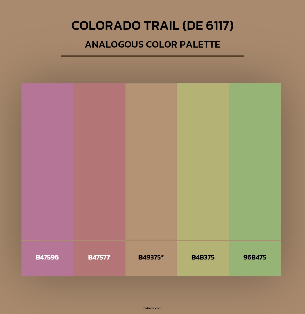 Colorado Trail (DE 6117) - Analogous Color Palette