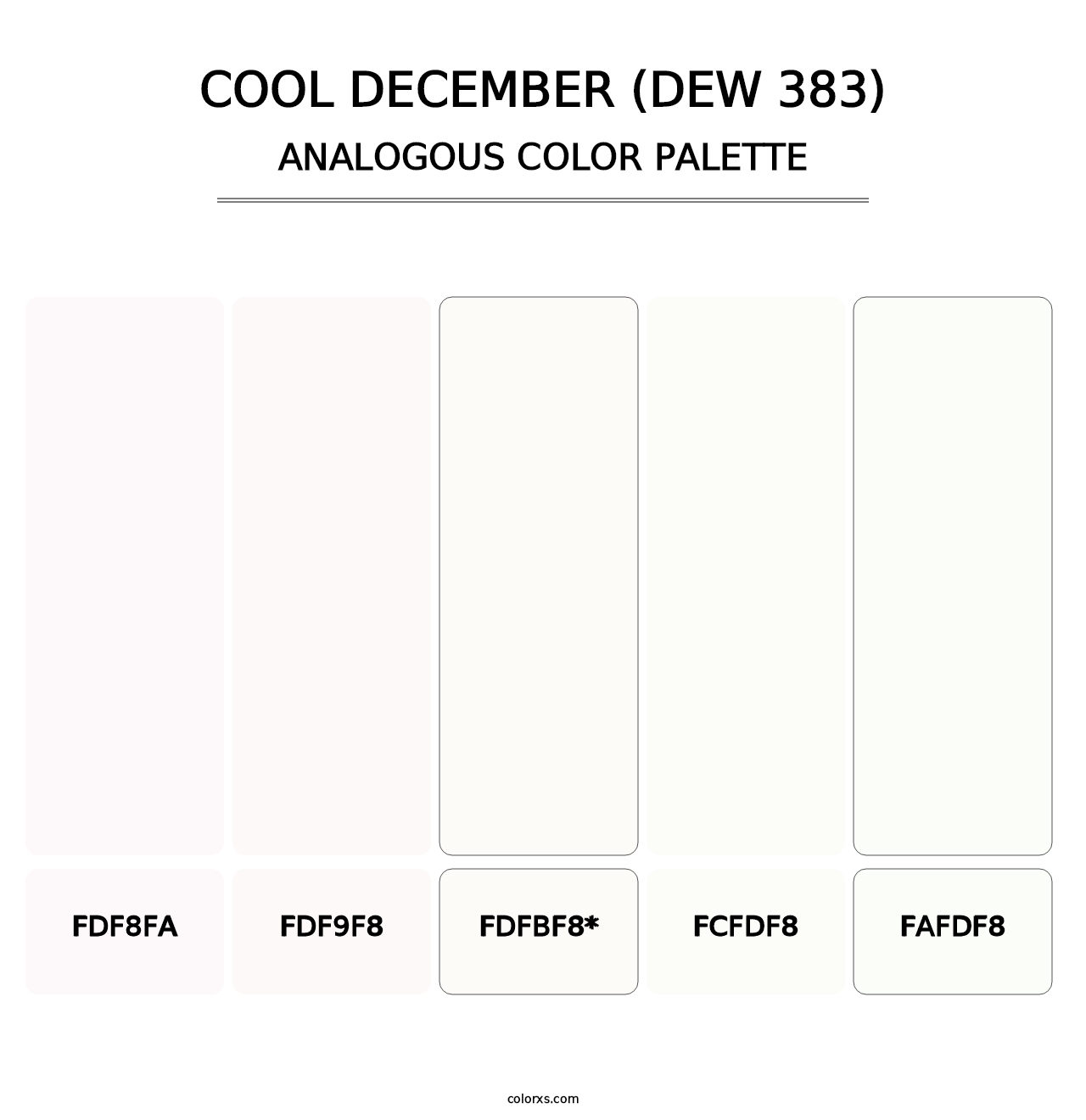 Cool December (DEW 383) - Analogous Color Palette