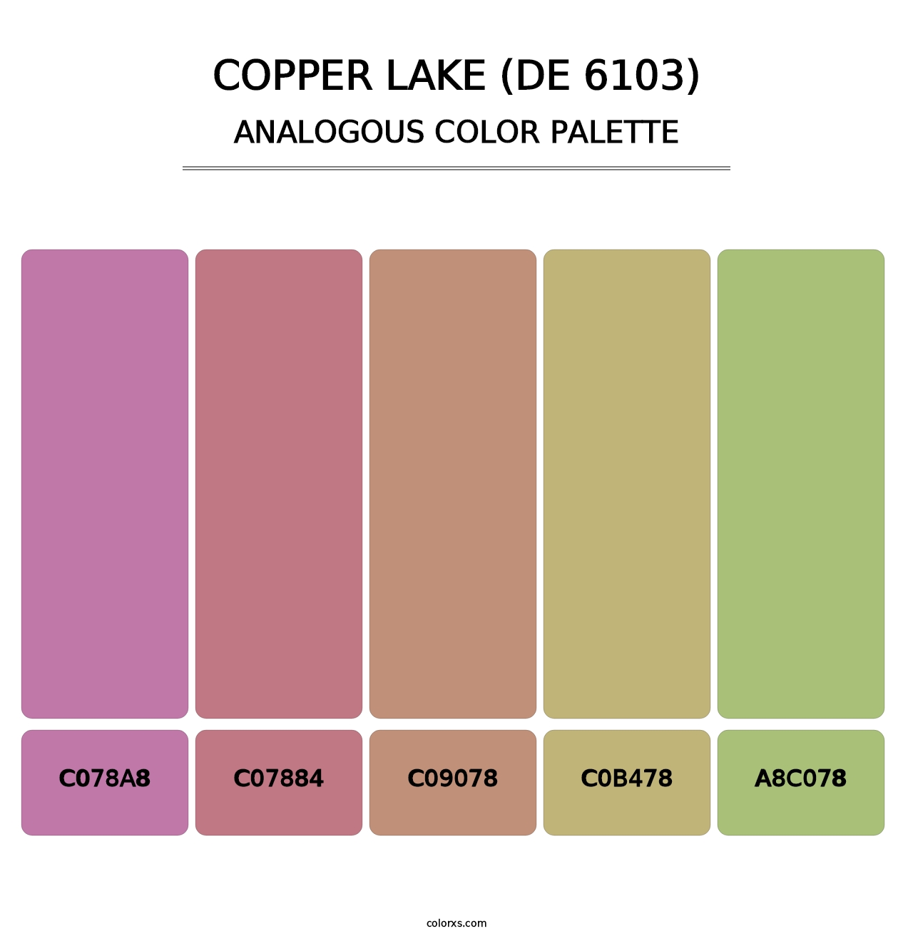 Copper Lake (DE 6103) - Analogous Color Palette