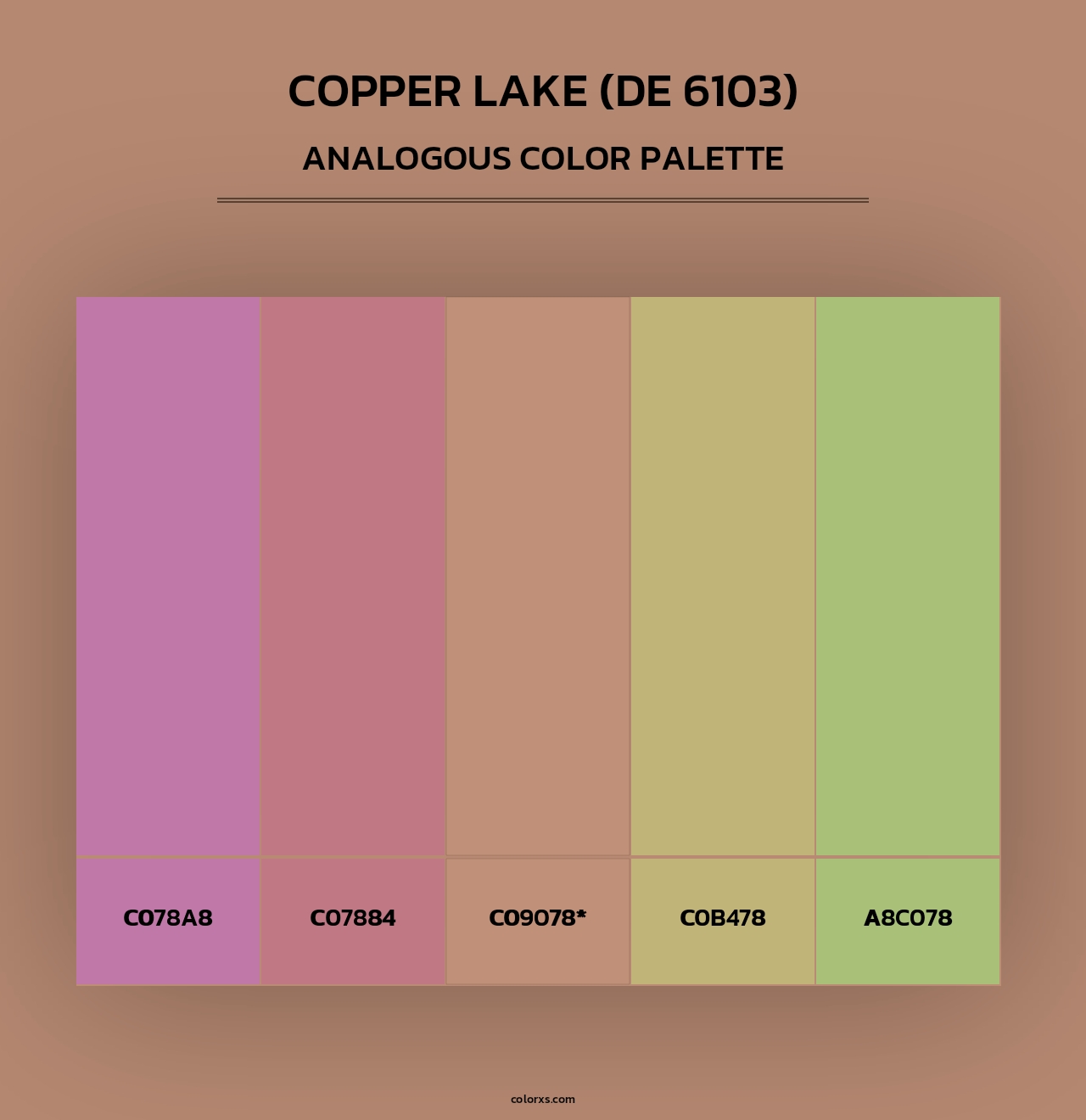 Copper Lake (DE 6103) - Analogous Color Palette
