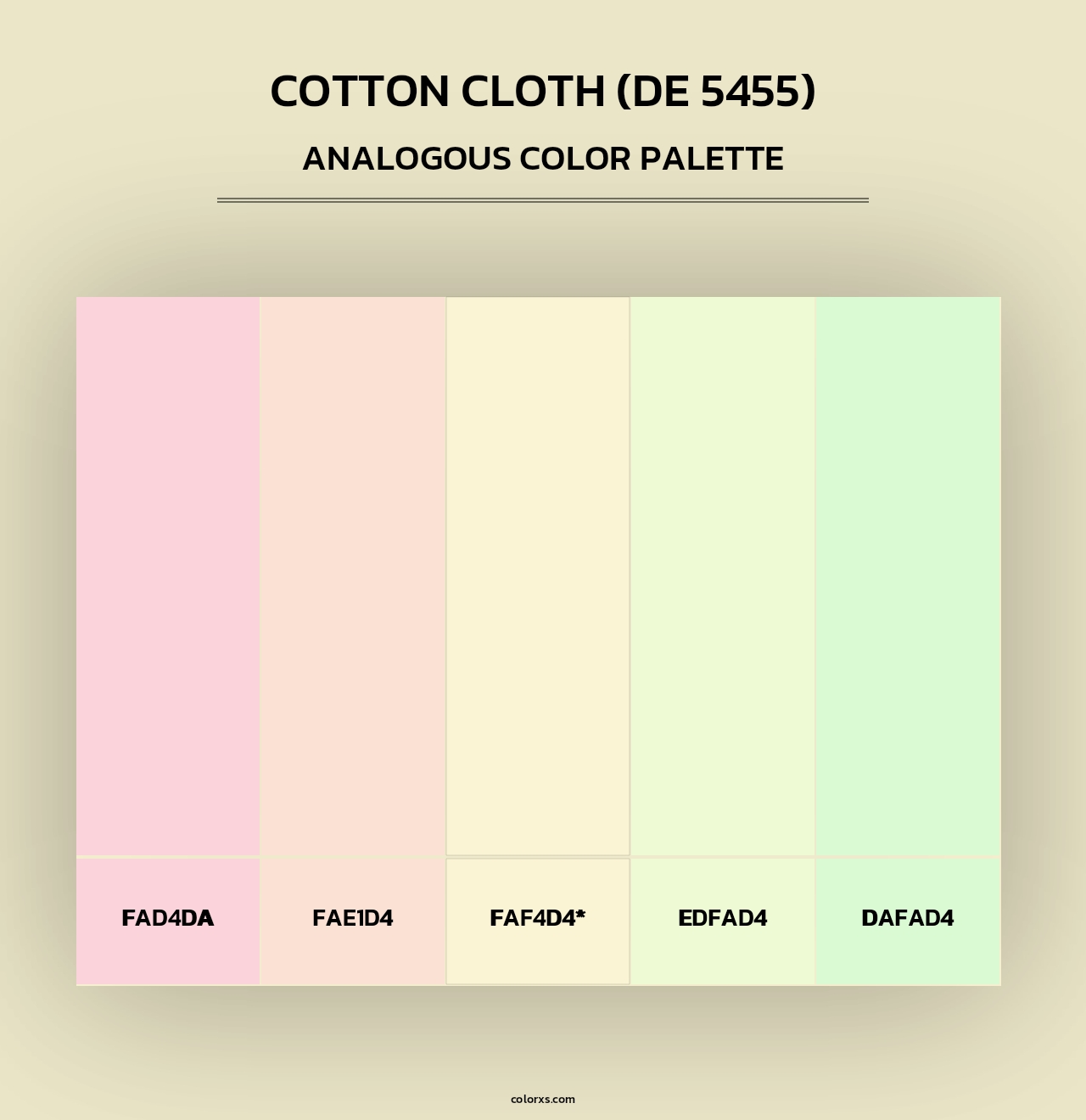 Cotton Cloth (DE 5455) - Analogous Color Palette