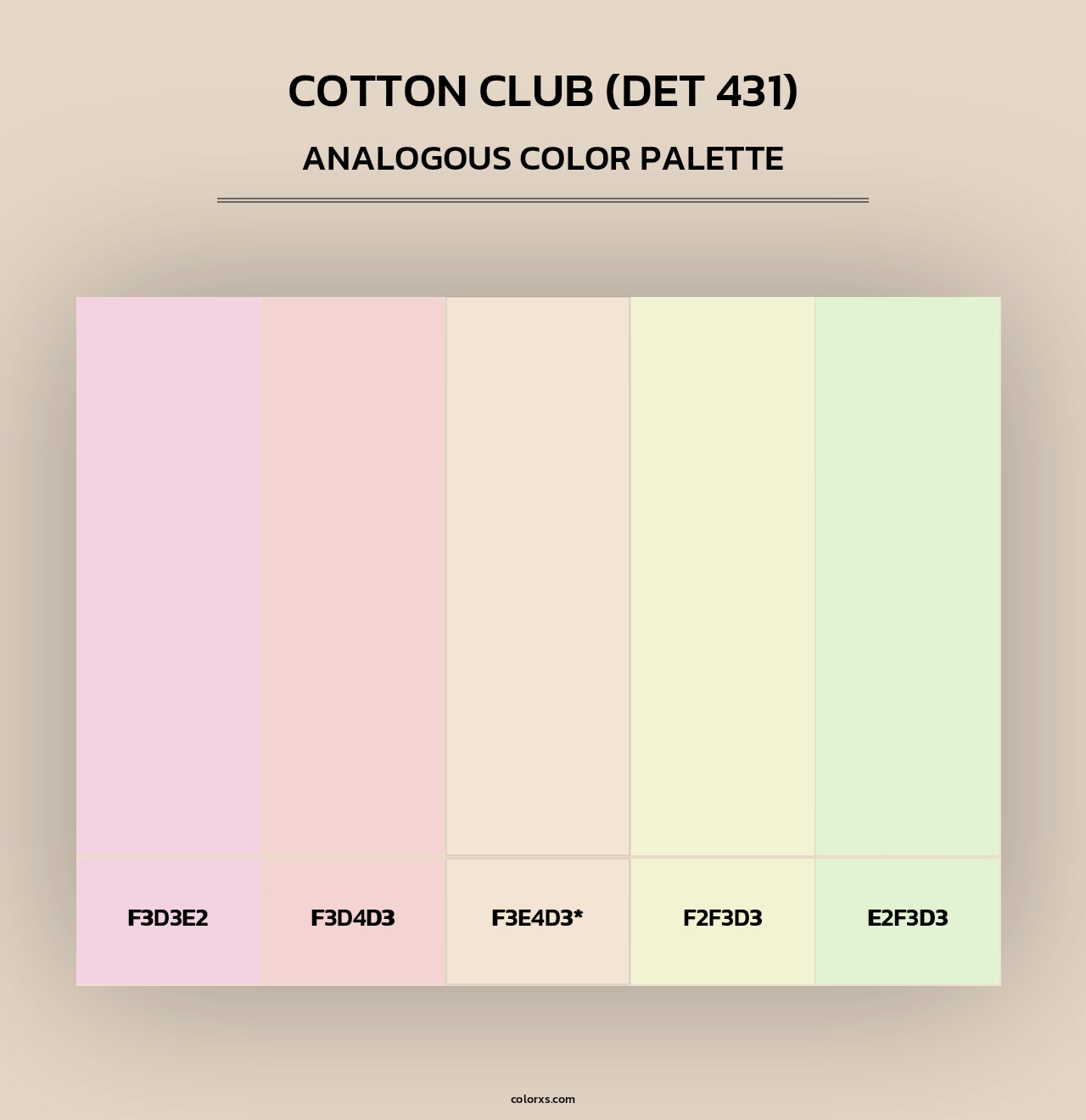 Cotton Club (DET 431) - Analogous Color Palette