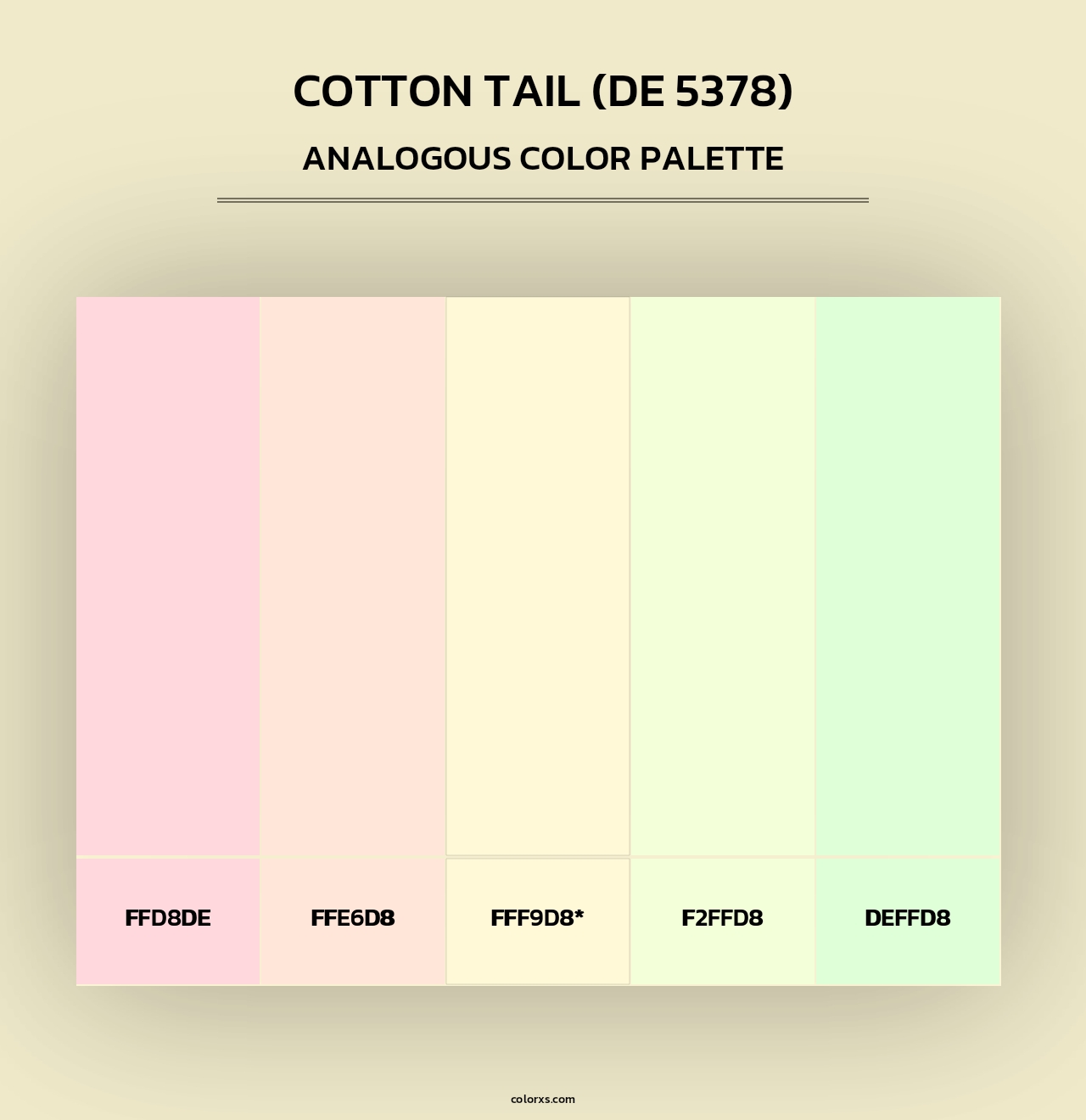 Cotton Tail (DE 5378) - Analogous Color Palette