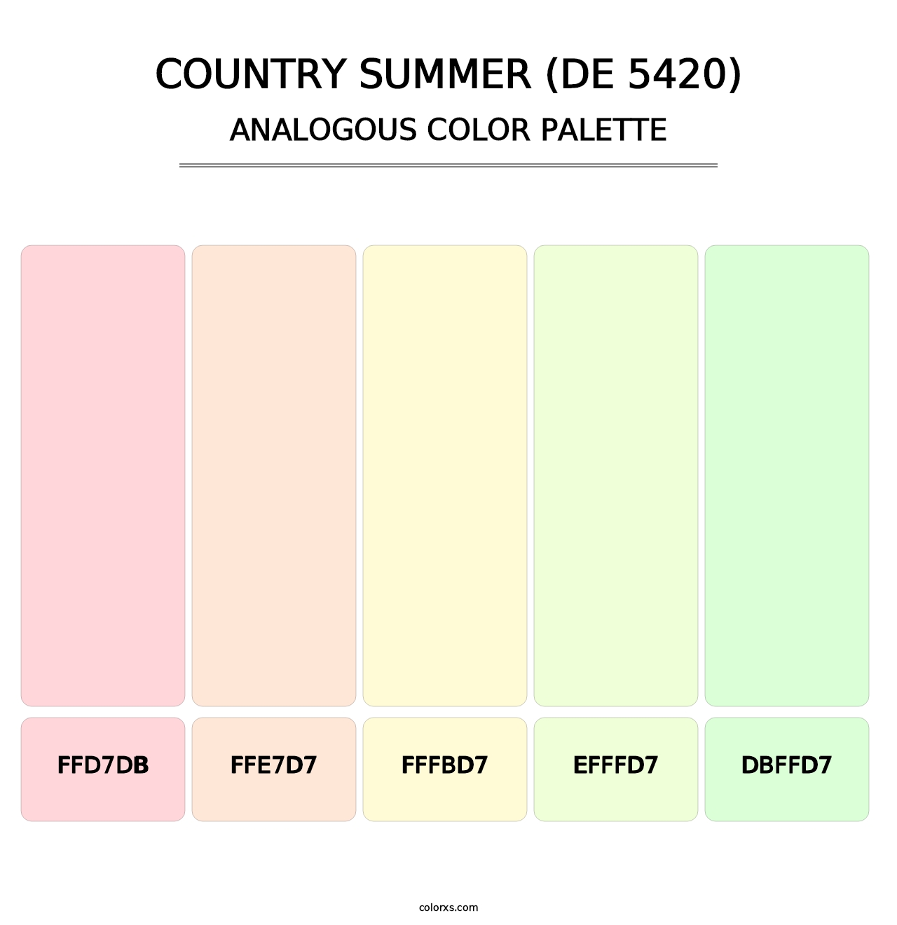 Country Summer (DE 5420) - Analogous Color Palette