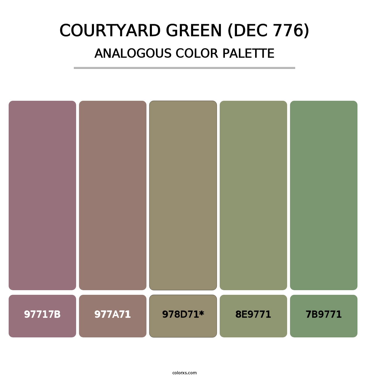 Courtyard Green (DEC 776) - Analogous Color Palette